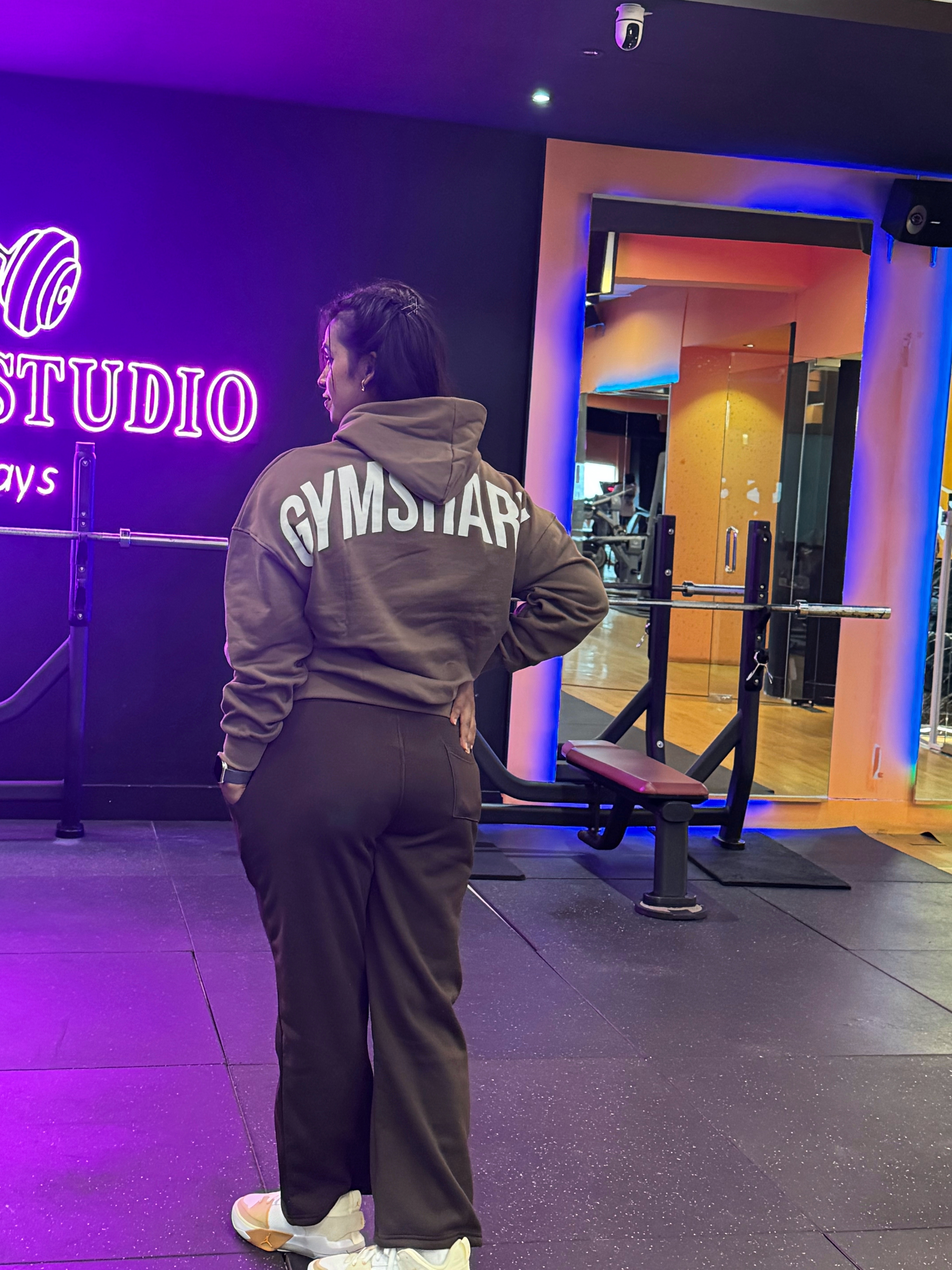 Gymshark Unisex Brown Tan color oversized hoodie_img_3