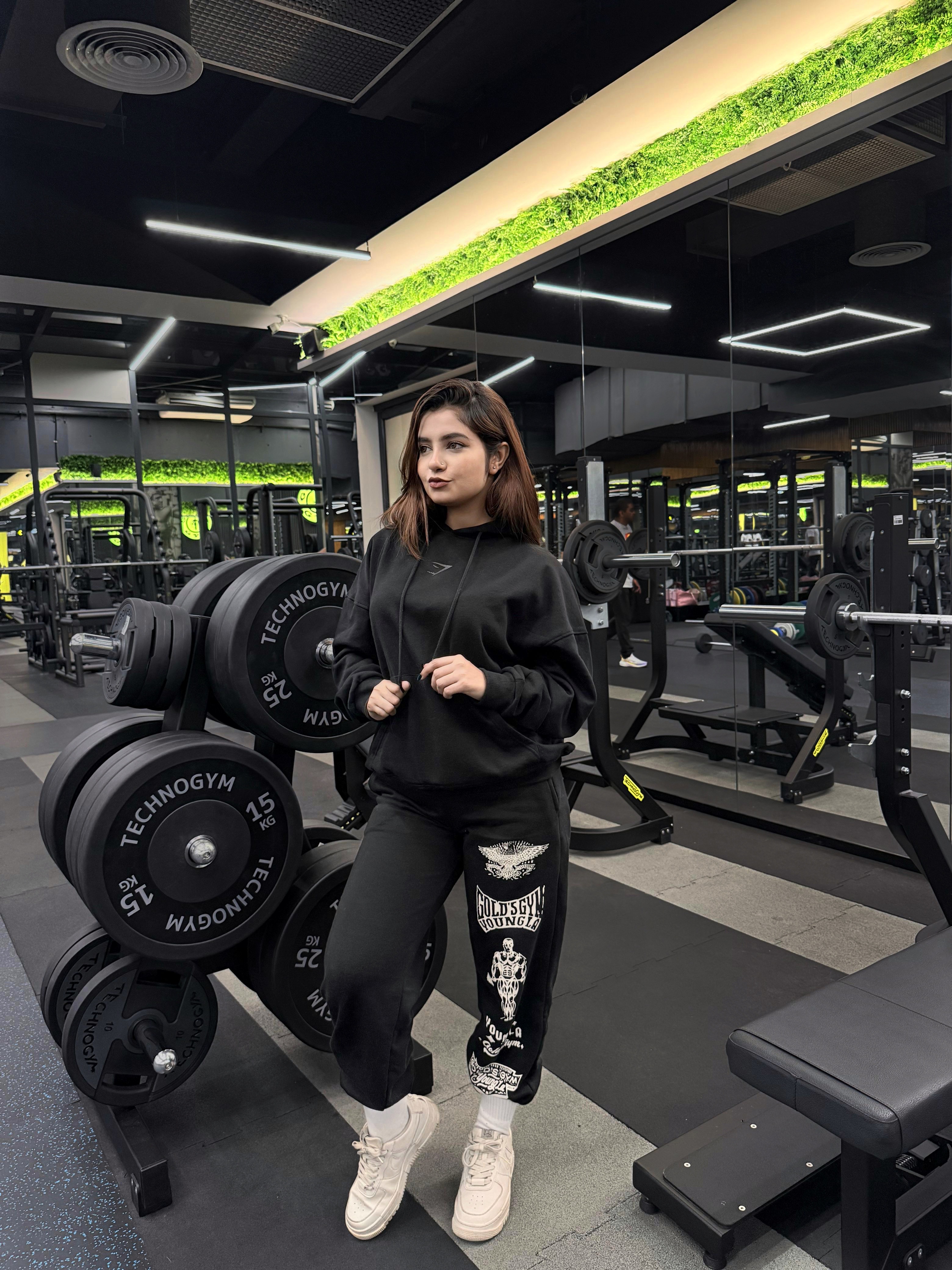 Gymshark Oversized Hoodie Black Print_img_2
