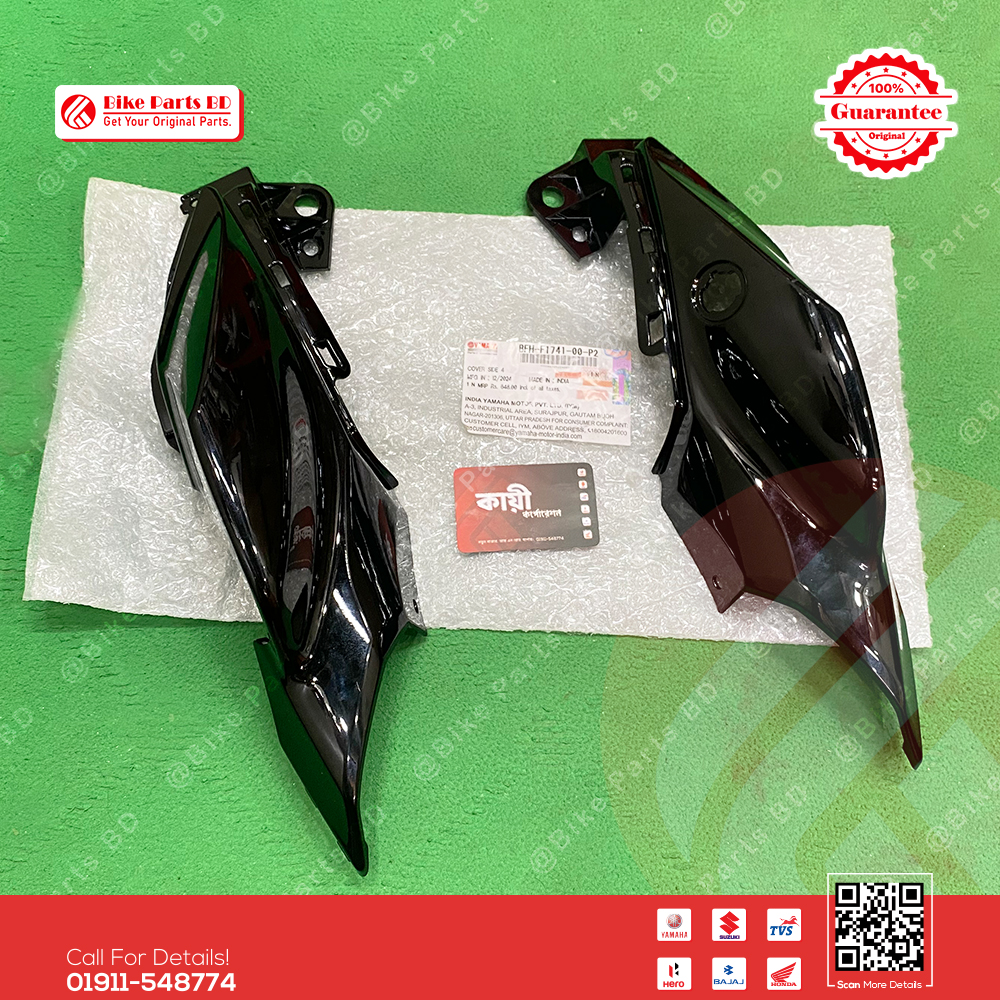 Back Panel Deluxe (Glossy Black) for Yamaha FZS V3 Deluxe & FZS V4 bike._img_1