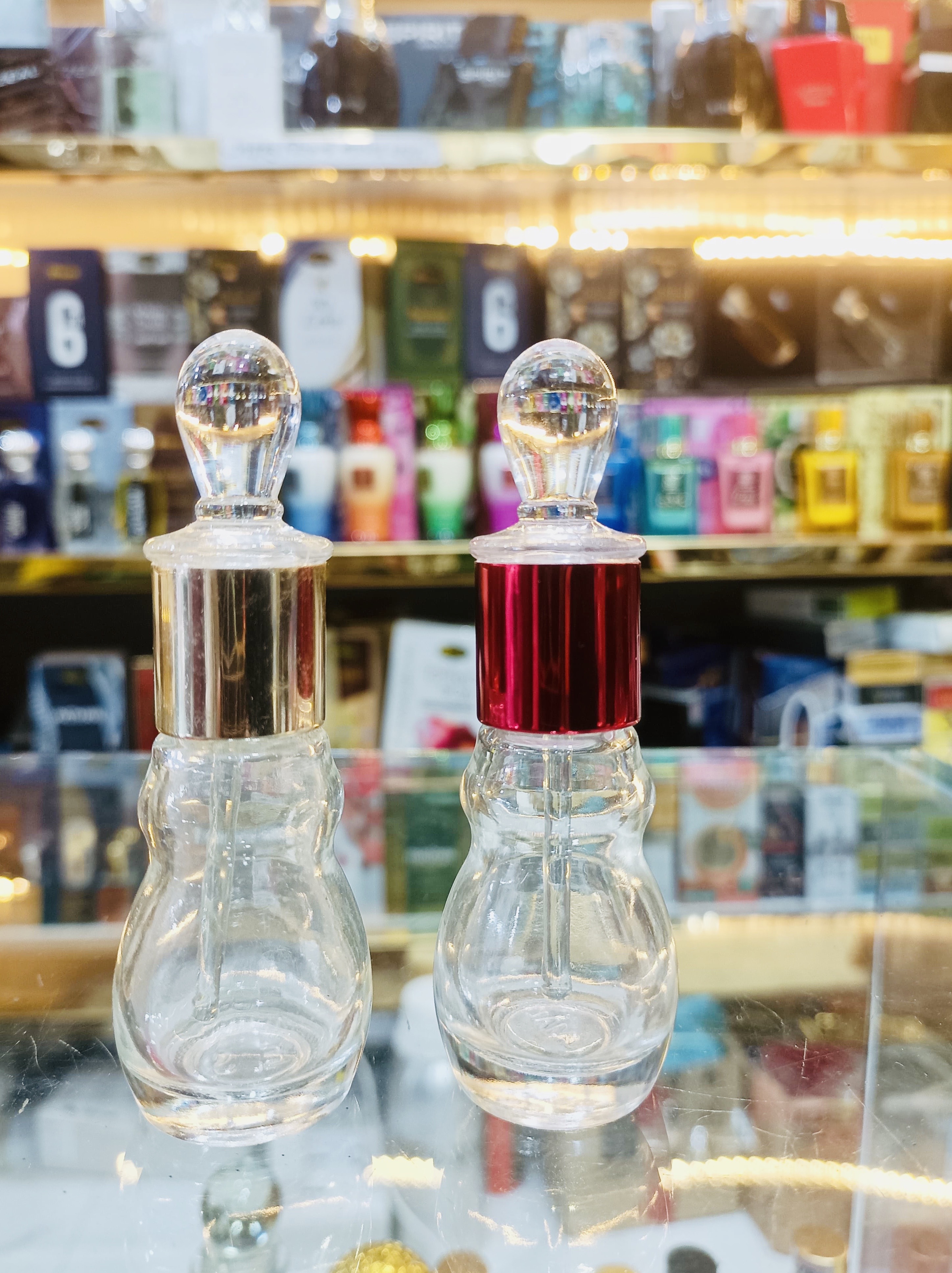 Empty Glass  Bottle with stick 12ml  For Essential Oil Gourd Type Refillable Perfume Bottles 1 pcs_img_3