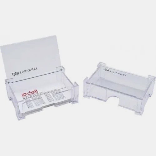 Deli Business visiting Card Holder /Card Box- Transparent 1 pcs_img_4
