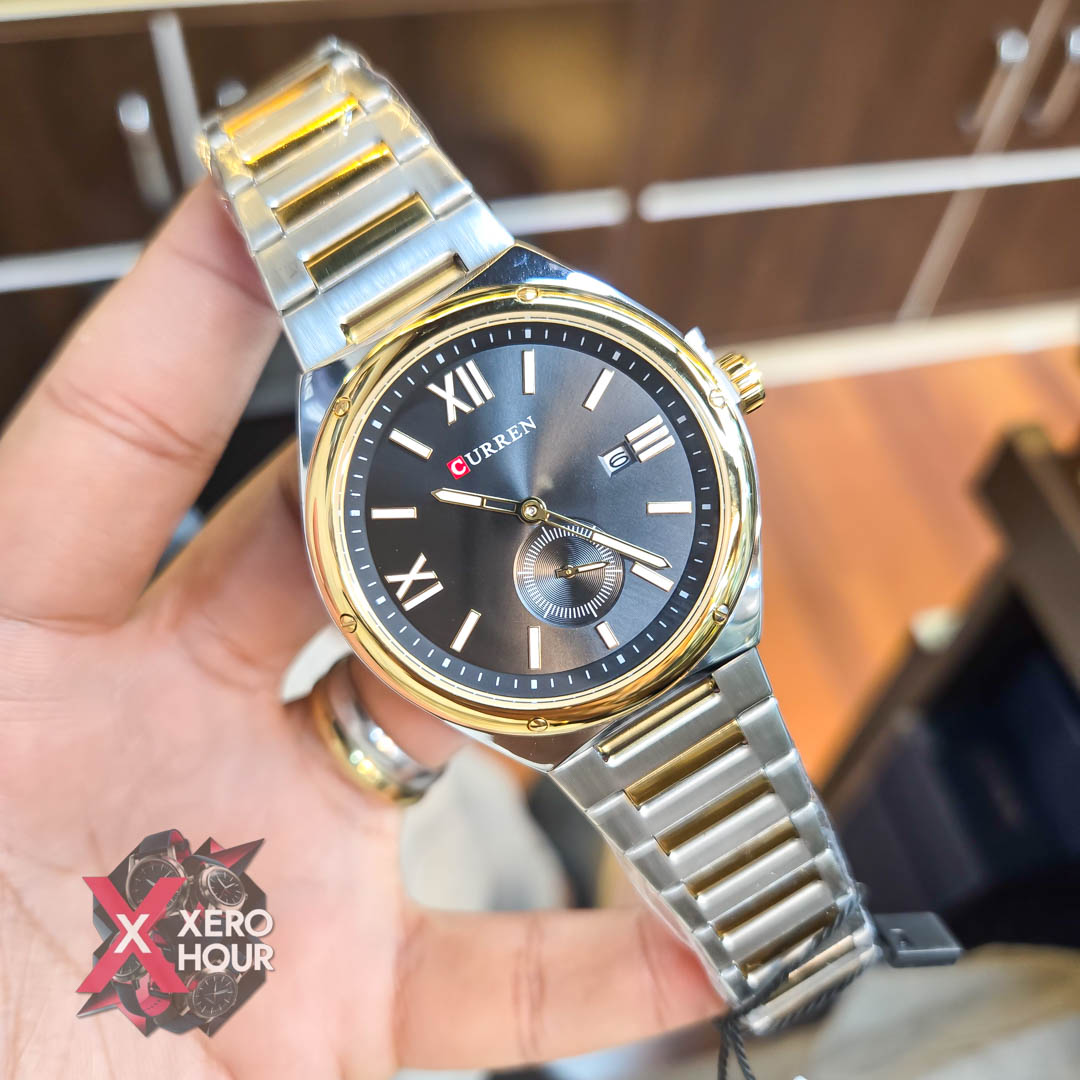 Curren 8471 Men’s Watch | Dual Tone Black dial