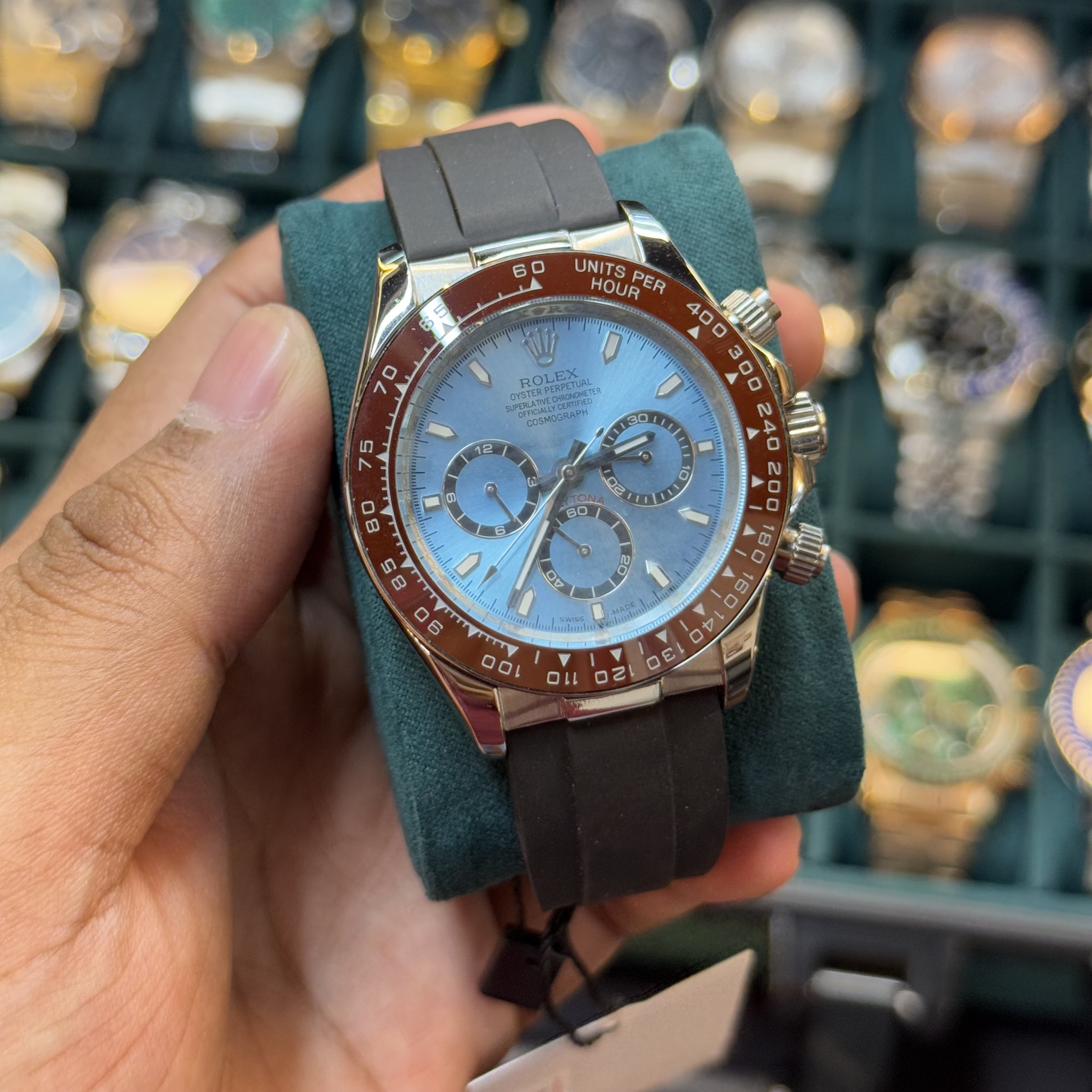 Rolex Daytona Tiffany | Silicon Strap | EURO Grade | 2024 Open back model