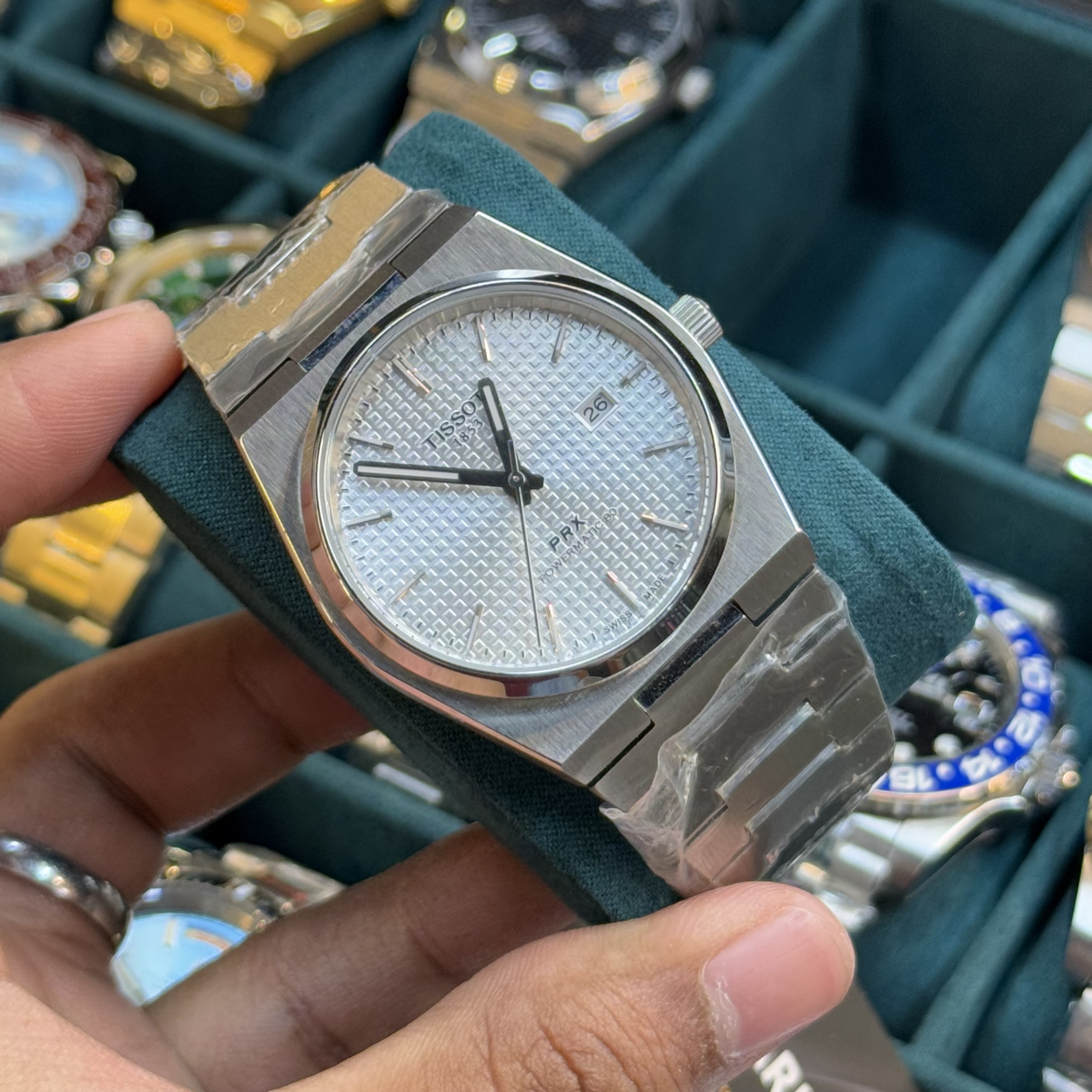 Tissot PRX 80 |Powermatic movement |Waffen Dial Date Just | White dial