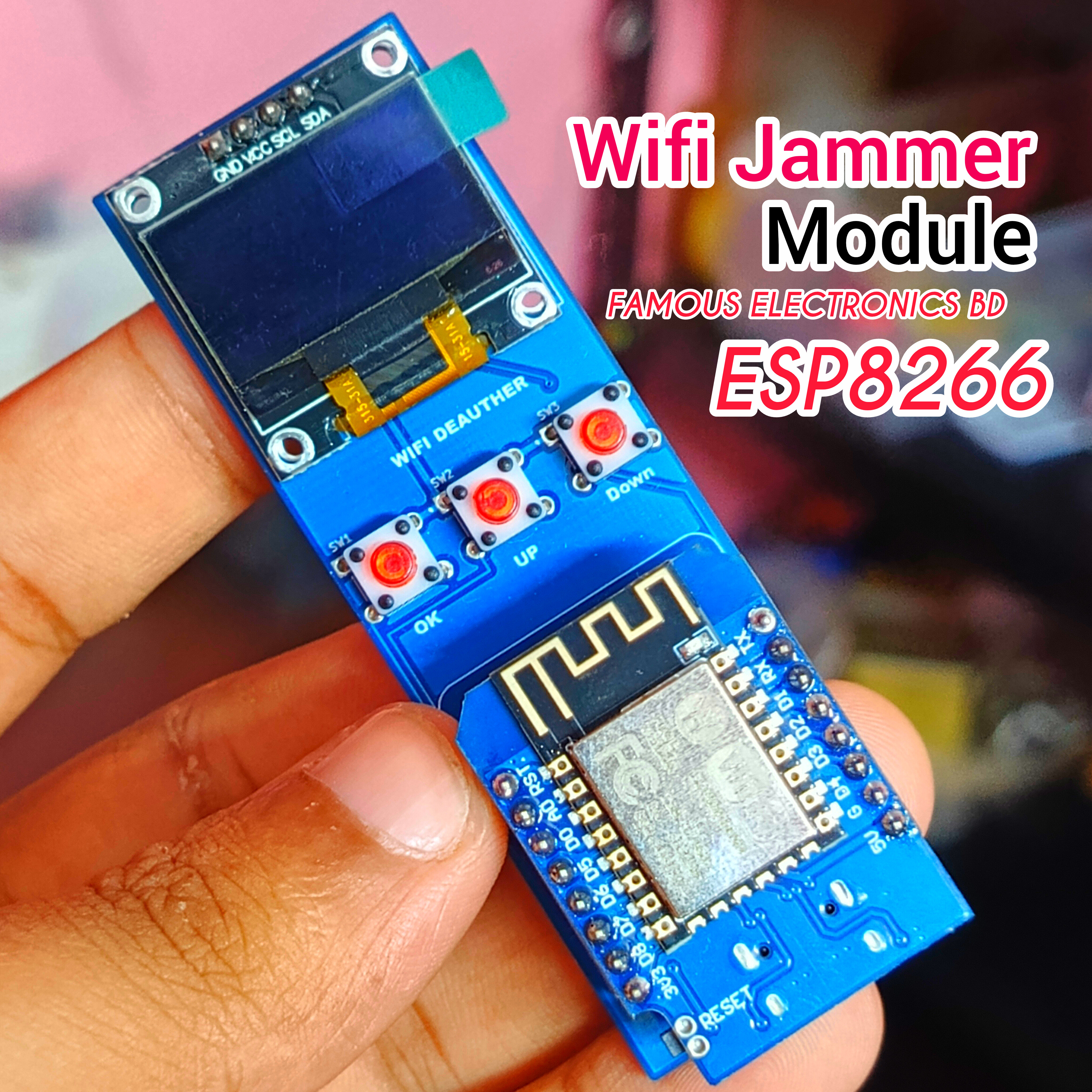 ESP8266 D1 Mini WiFi Development Board with OLED Display & Buttons | WiFi Deauther Educational Kit_img_0