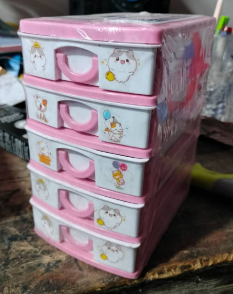 5 Step Mini Wardrobes Organizer Plastic Mini Drawer Storage Jewelry Box - Image 1