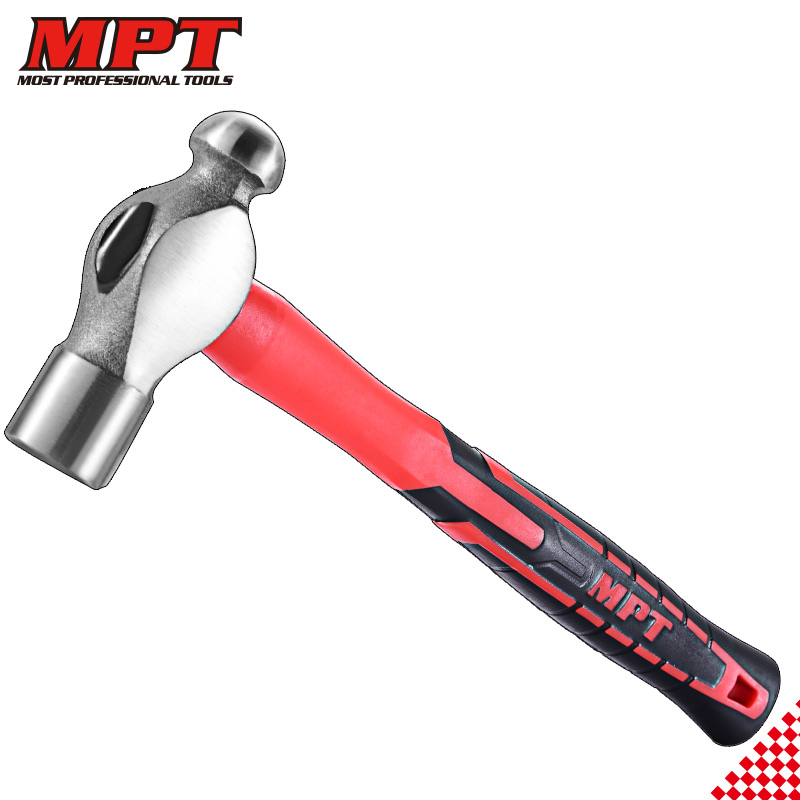 MPT Ball Pein Hammer Fiberglass Handle ( 1/2lb | 3/4lb | 1lb ), 45#, Carbon Steel; MHD05002