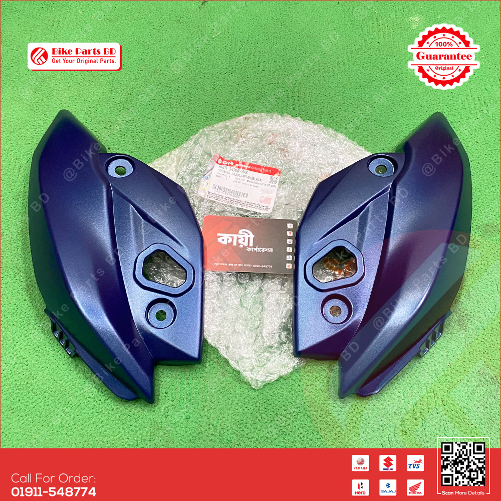 Headlight Kan (Mat Blue-Color) for Suzuki Gixxer Monotone bike._img_1