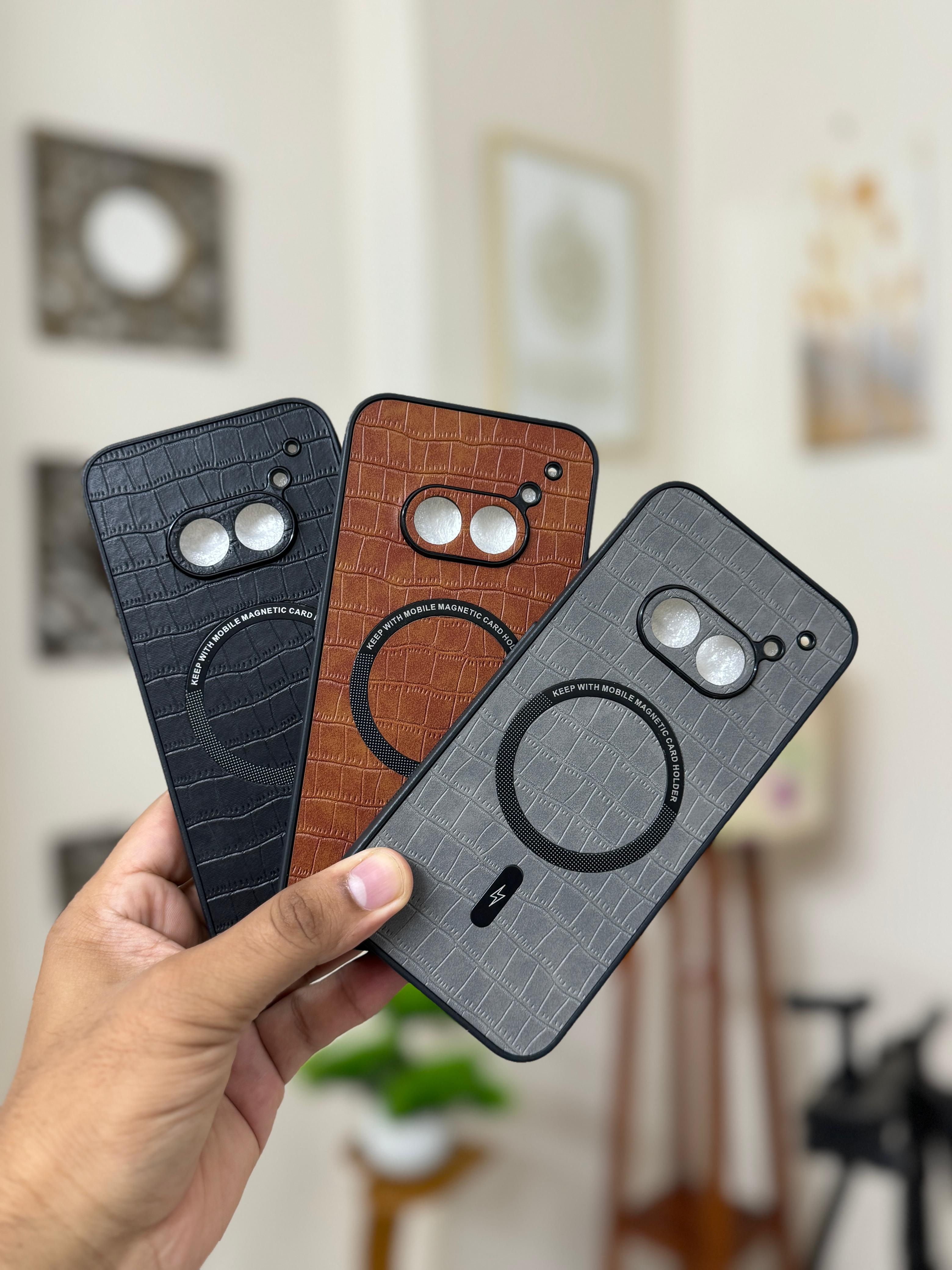 Nothing Phone 2A/2A Plus Back Cover Leather Magsafe Premium Phone Case_img_1