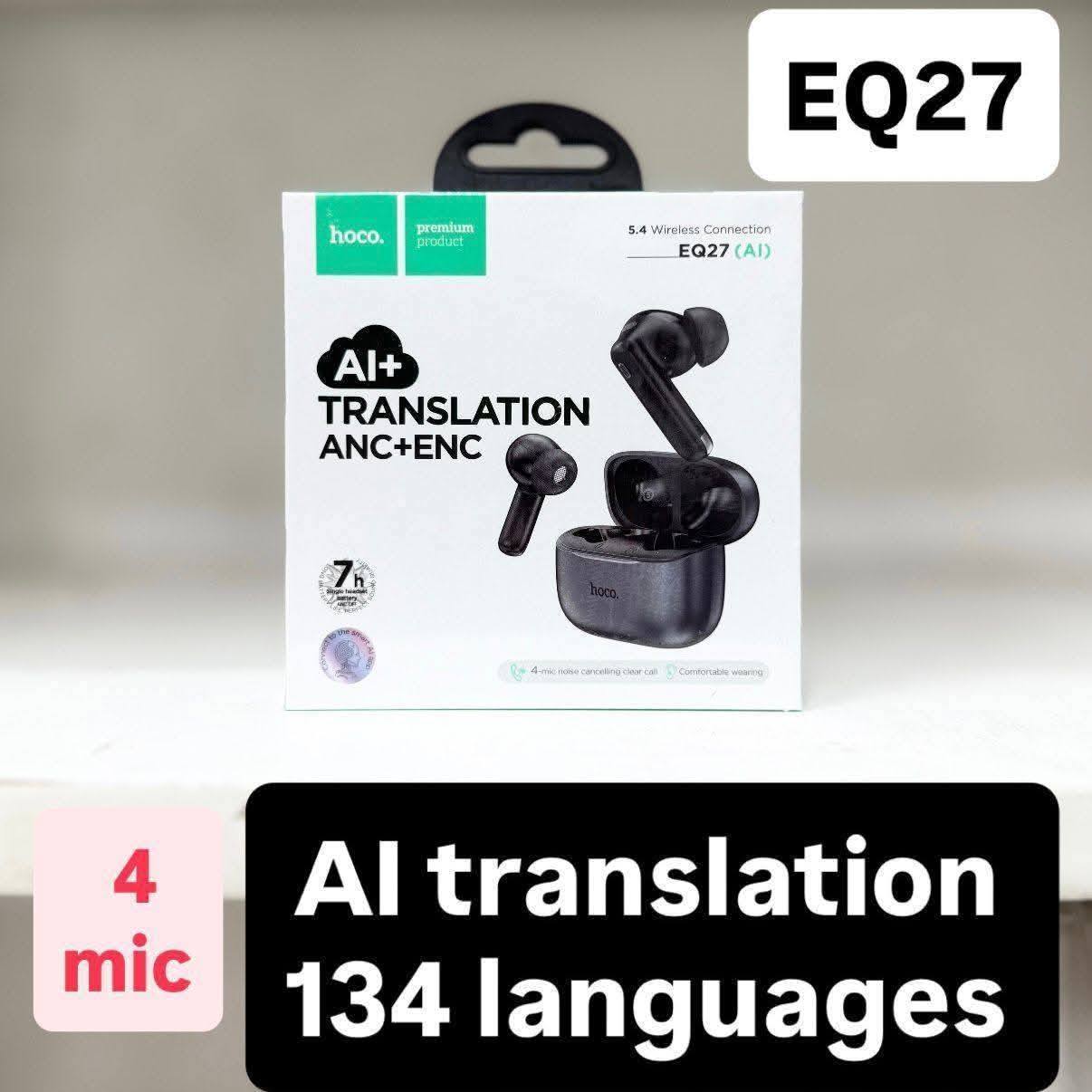 Hoco EQ27 Fun AI Translation Earbuds | ANC+ENC Noise Reduction_img_3