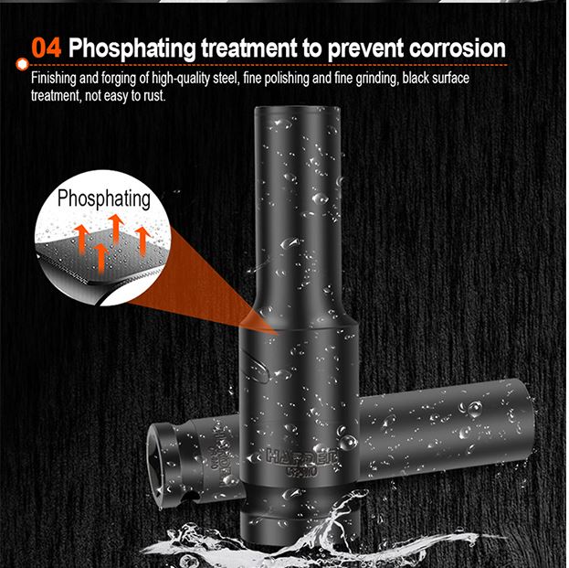 HARDEN 1/2" Drive Impact Deep Socket ( 8 | 10 | 11 | 12 | 13 | 14 | 15 | 16| 17 | 18 | 19| 20 | 21 | 22 | 23 | 24 | 25 | 26 | 27 | 28 mm ), Long Socket, 6PT; Model: 536538 to 536558_img_7