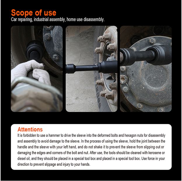 HARDEN 1/2" Drive Impact Deep Socket ( 8 | 10 | 11 | 12 | 13 | 14 | 15 | 16| 17 | 18 | 19| 20 | 21 | 22 | 23 | 24 | 25 | 26 | 27 | 28 mm ), Long Socket, 6PT; Model: 536538 to 536558_img_10