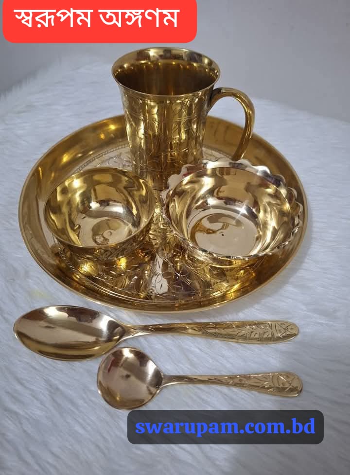 অন্নপ্রাশন নকশা সেট ছোটবড় চামচসহ - Image 1