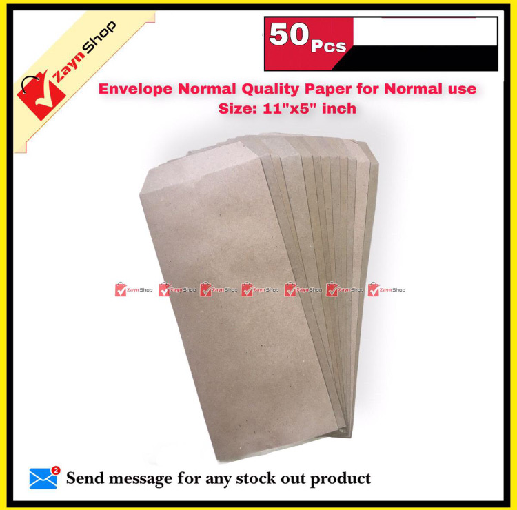Envelope Normal Quality for Normal Use Size 11"x 5" inch 50 pcs_img_0