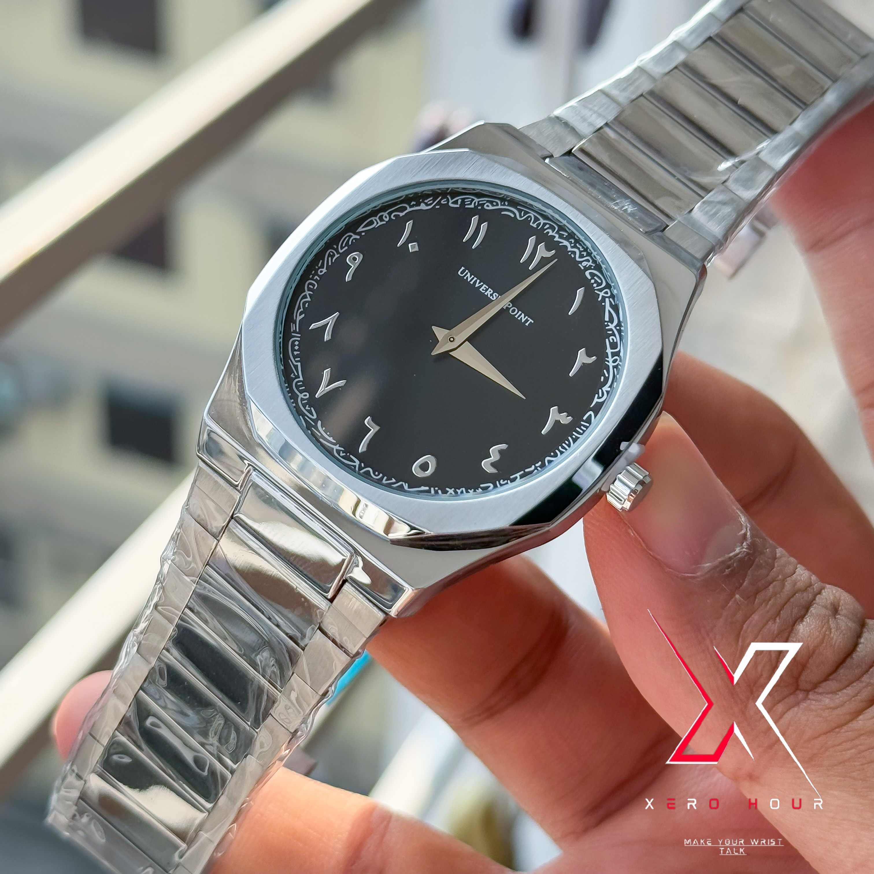 Universe Point | Authentic Hexa Dial | Single tone | Black arabic Dial_img_3