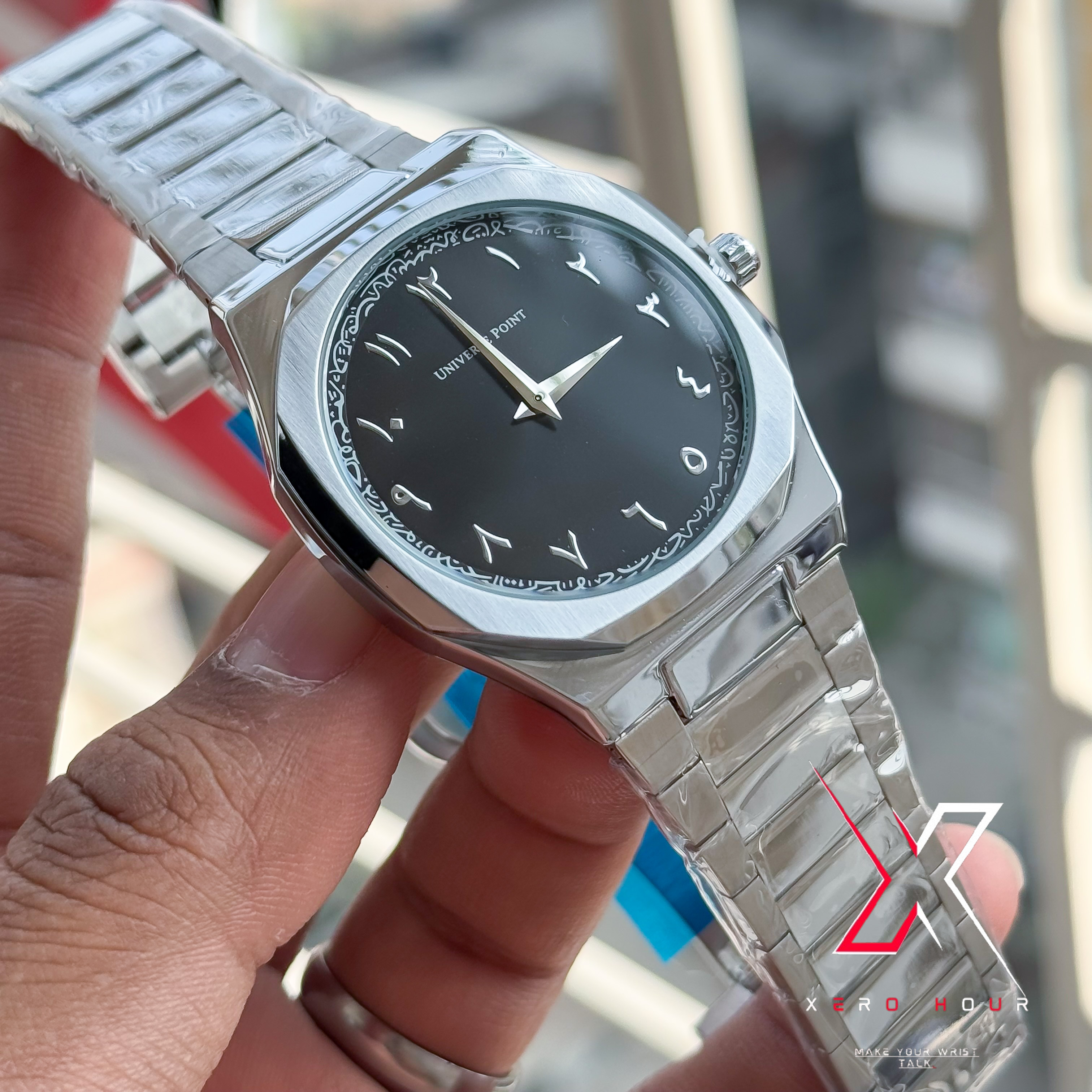 Universe Point | Authentic Hexa Dial | Single tone | Black arabic Dial_img_2