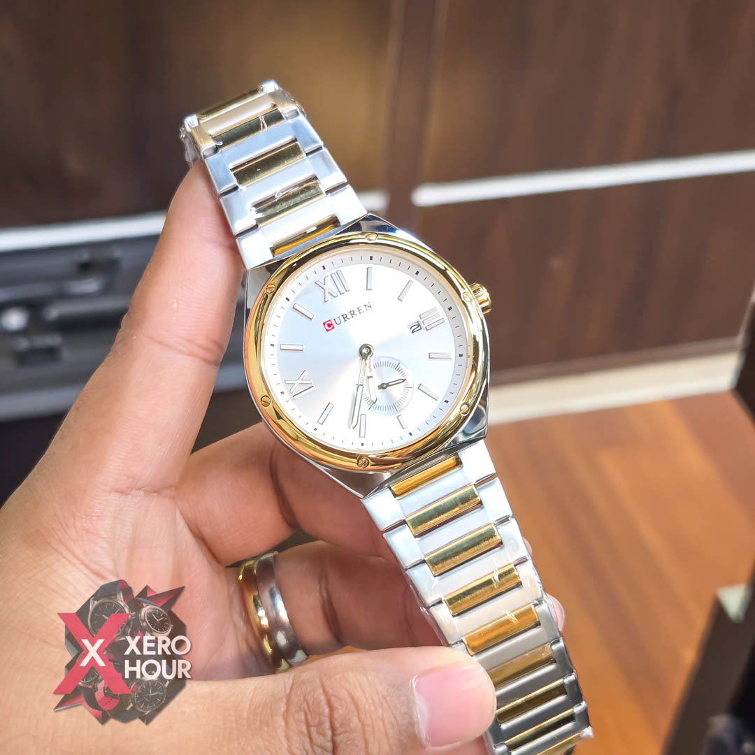 Curren 8471 Men’s Watch | Dual Tone White Dial_img_4