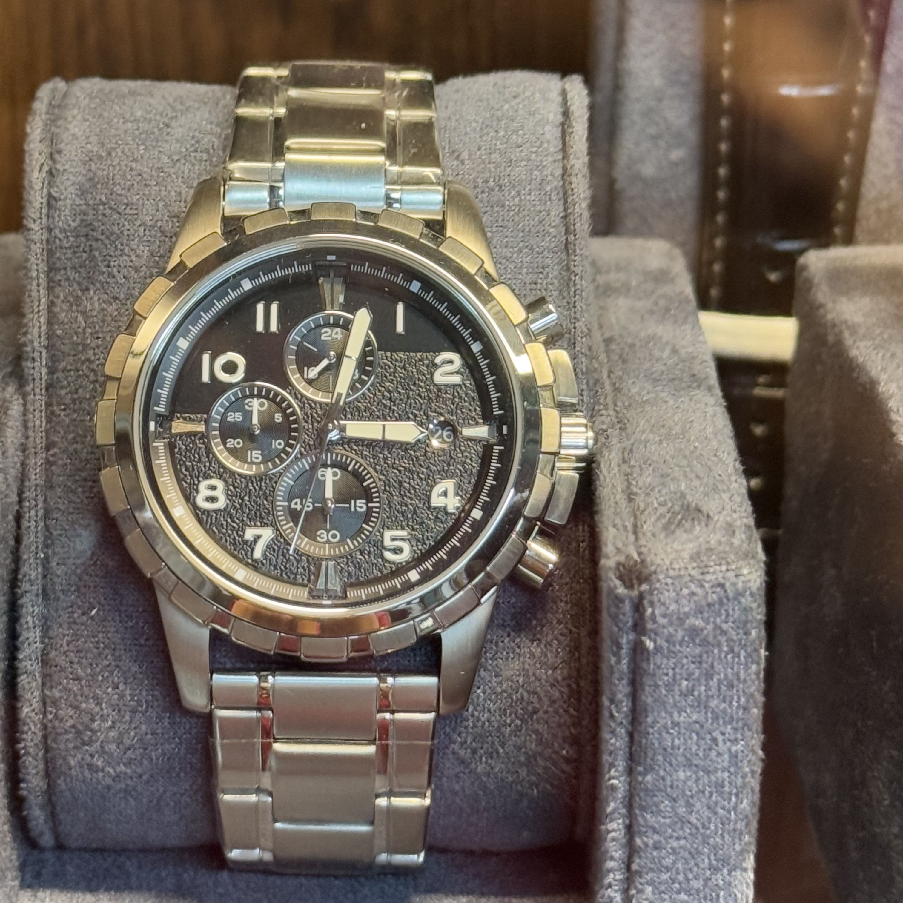 Fossil Chronograph | Original Silver Black