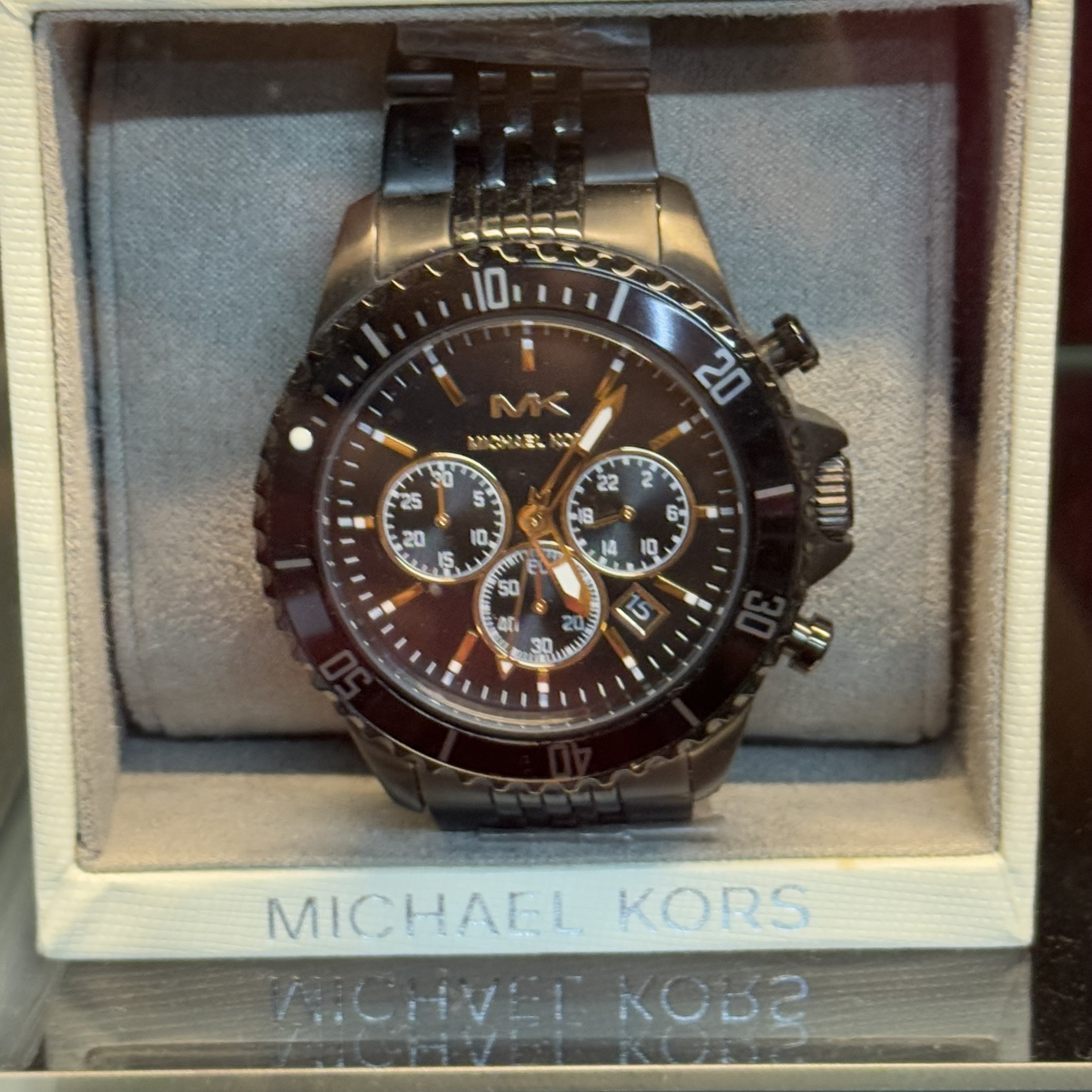 Michael Kors | Chronograph Black Dial SS Original Watch