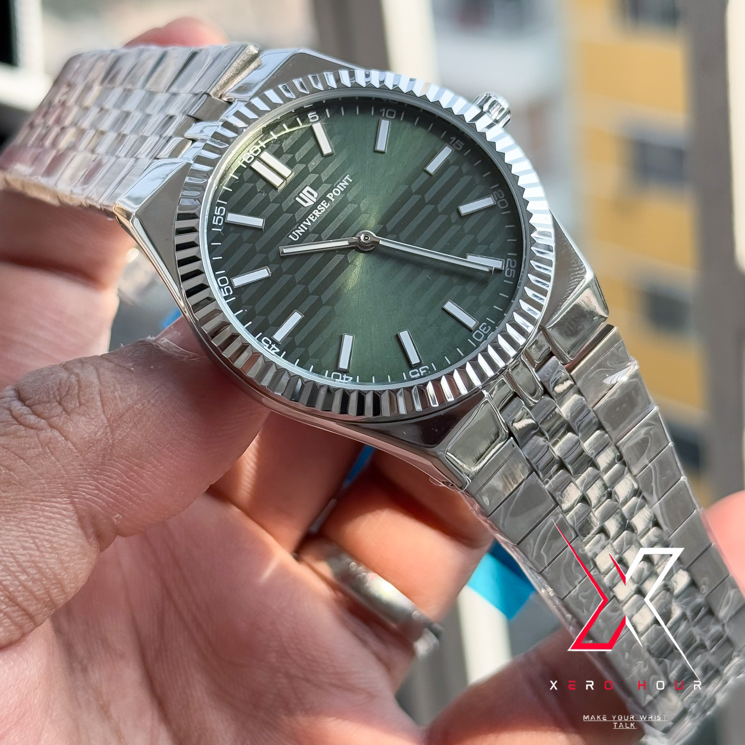 Universe Point | Authentic series | Land Dweller Shape | Green DIal