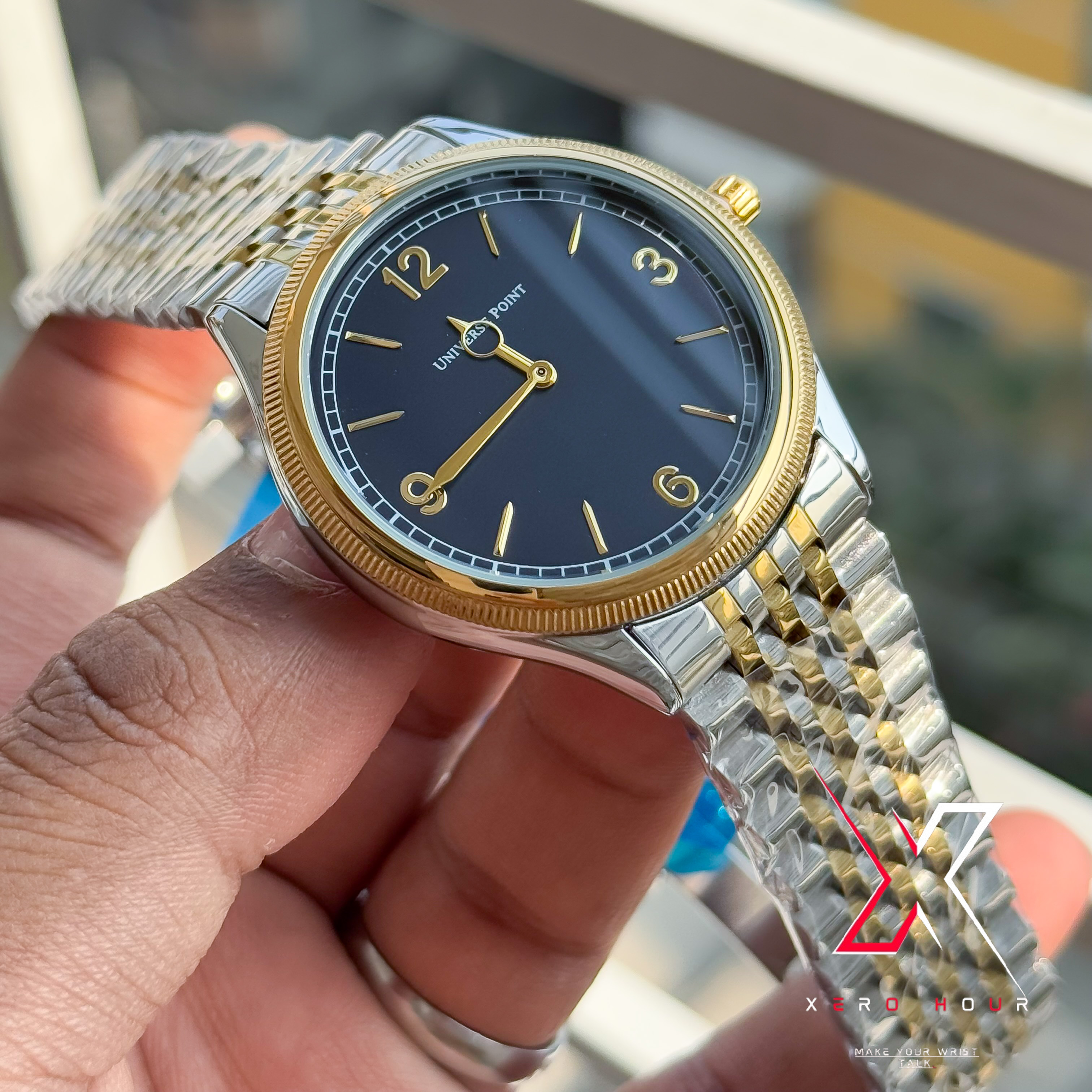 Universe Point | Authentic series | Rolex 1908 shape| Dual Tone Blue Dial