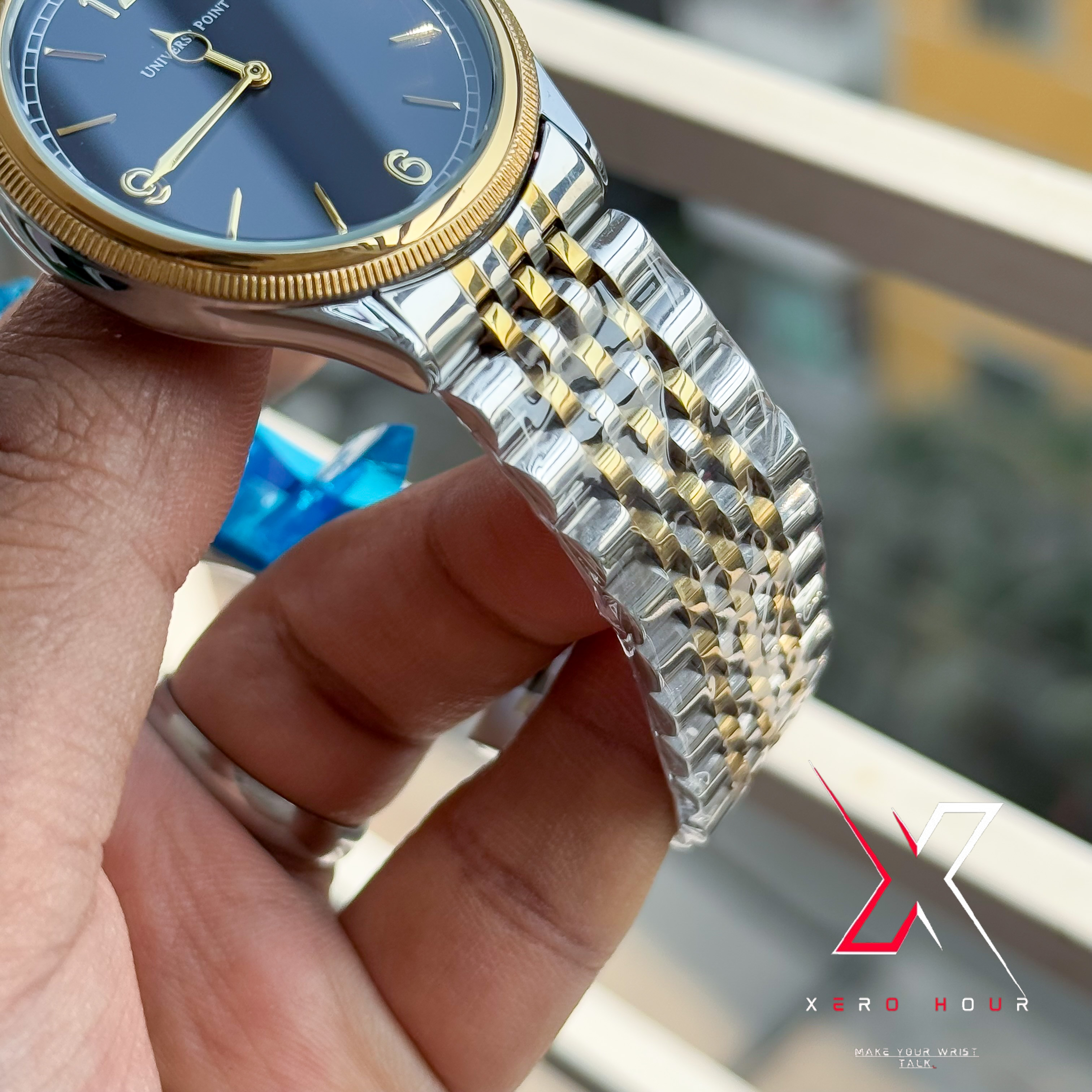 Universe Point | Authentic series | Rolex 1908 shape| Dual Tone Blue Dial_img_1