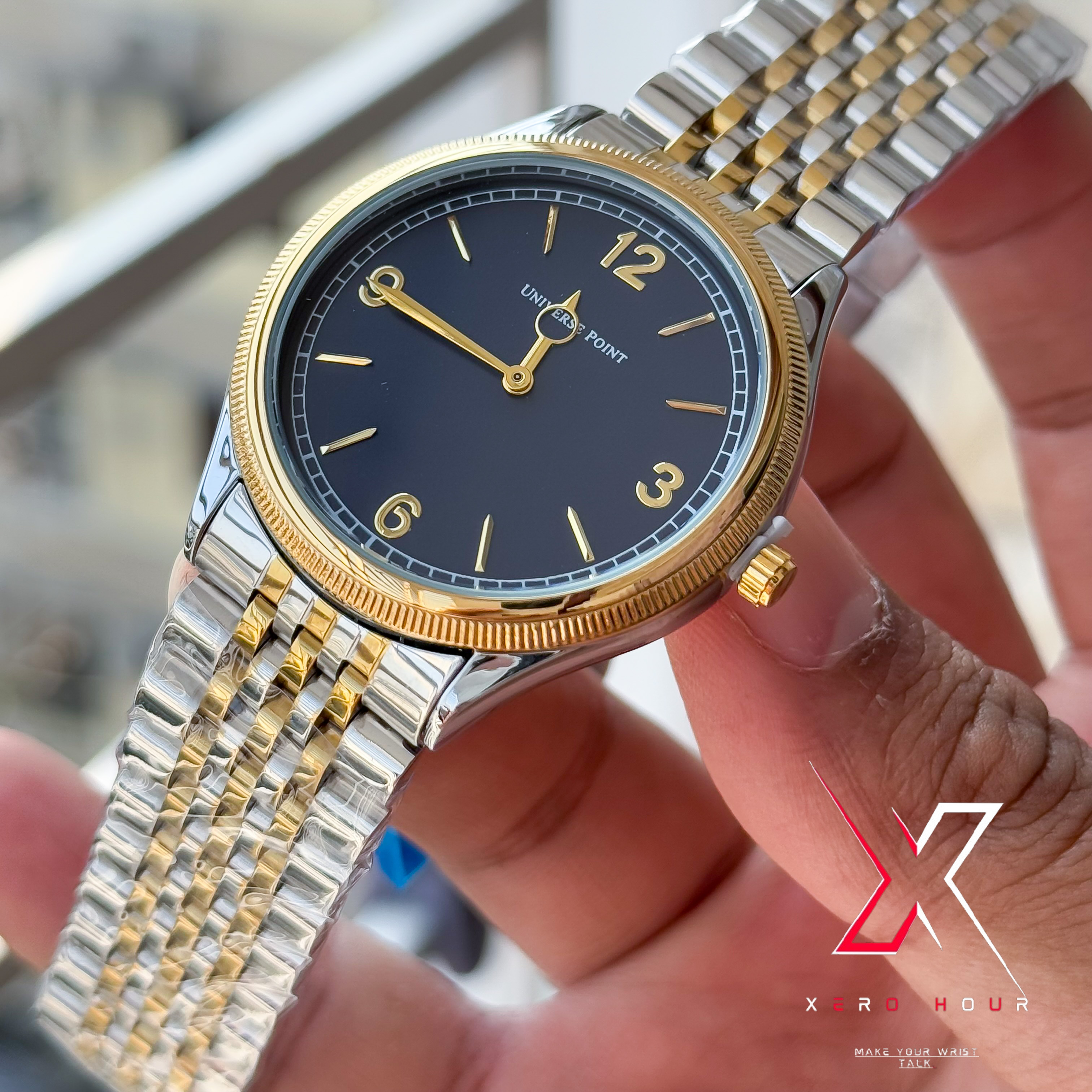 Universe Point | Authentic series | Rolex 1908 shape| Dual Tone Blue Dial_img_4