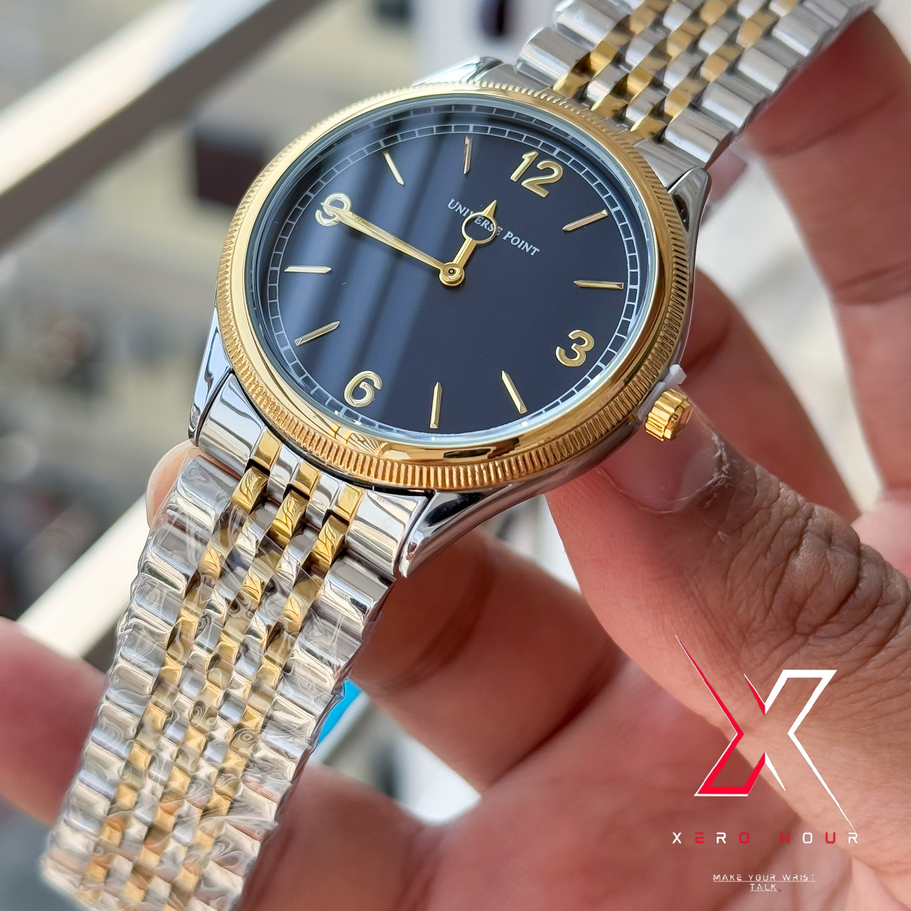 Universe Point | Authentic series | Rolex 1908 shape| Dual Tone Blue Dial_img_5