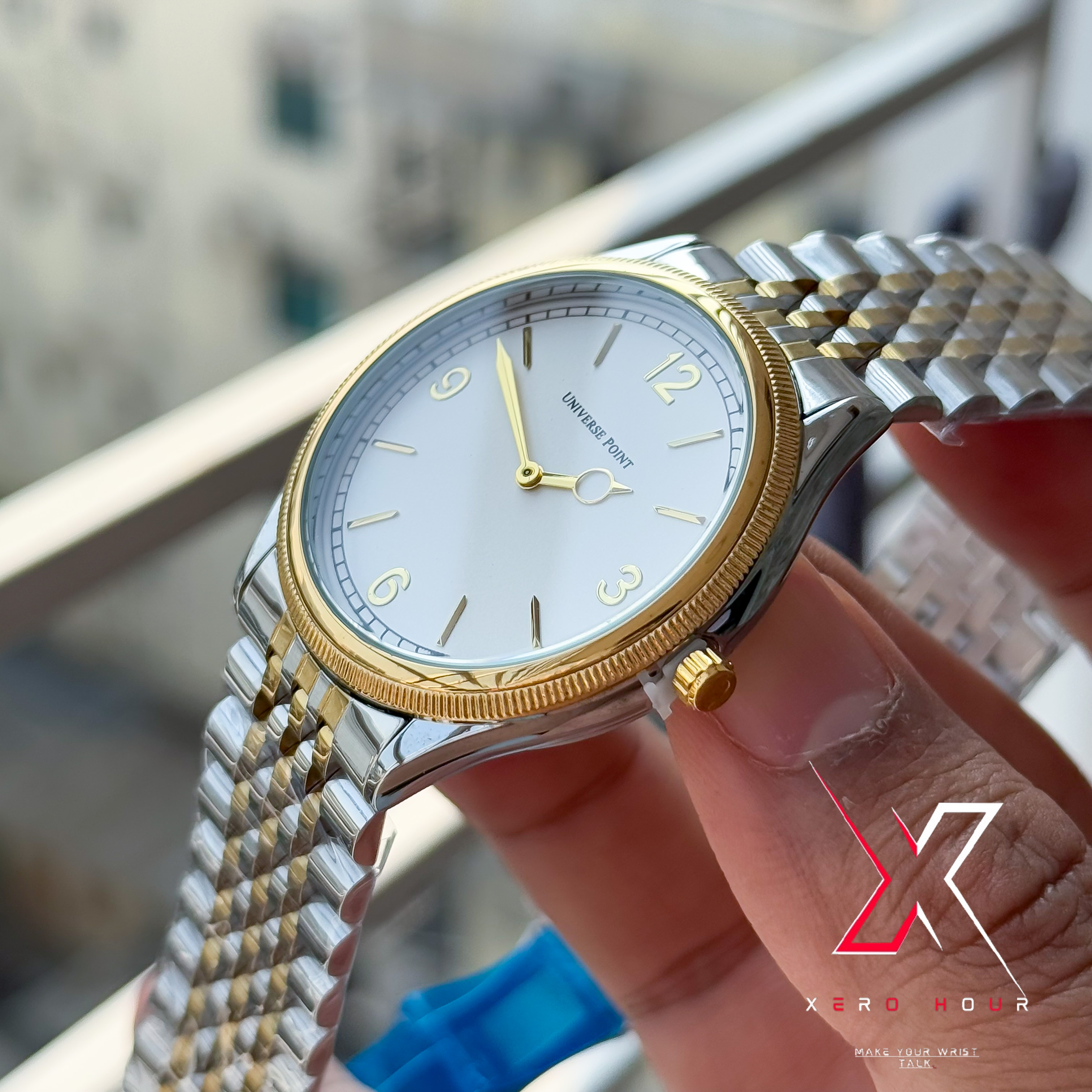 Universe Point | Authentic series | Rolex 1908 shape | Dual Tone White Dial_img_1