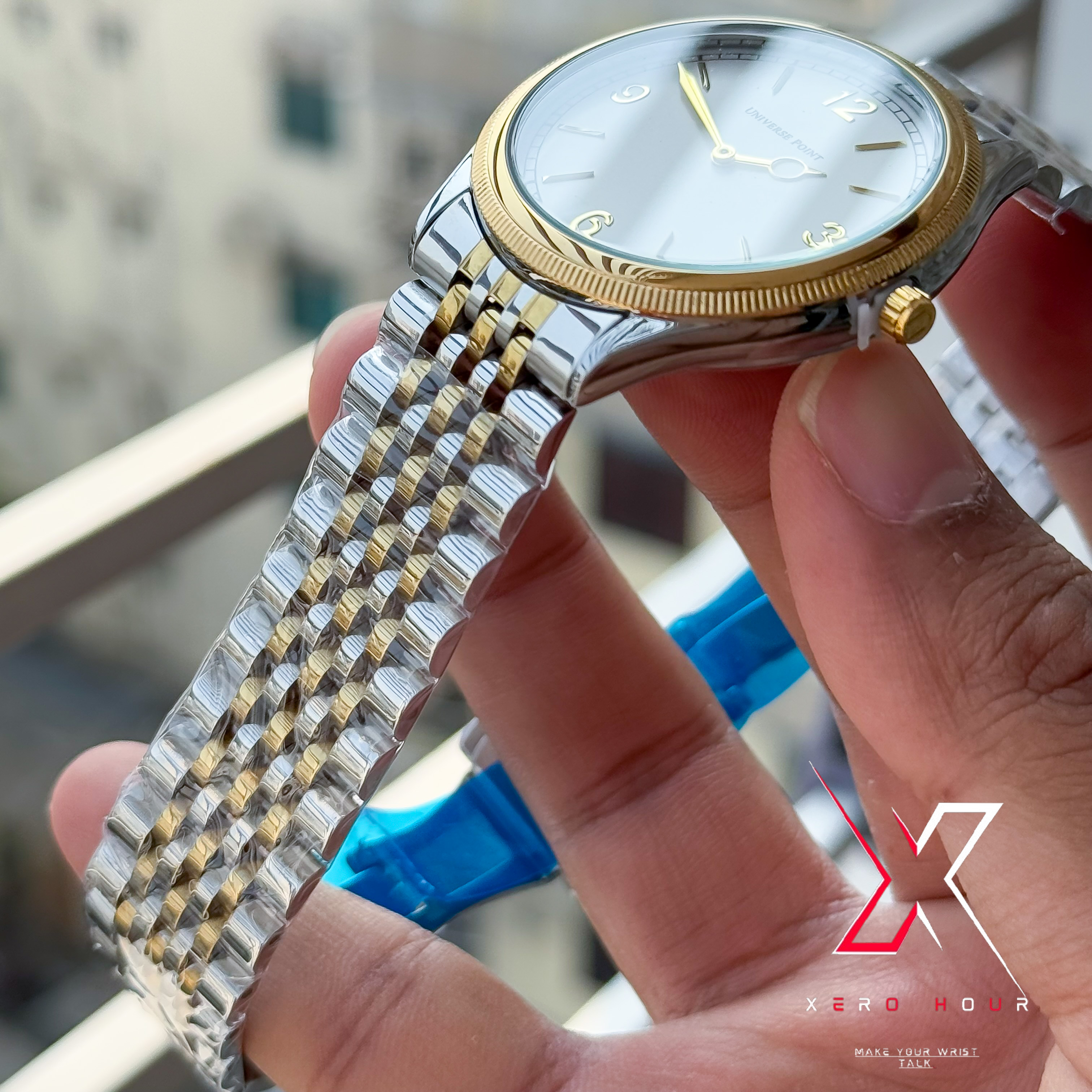 Universe Point | Authentic series | Rolex 1908 shape | Dual Tone White Dial_img_2