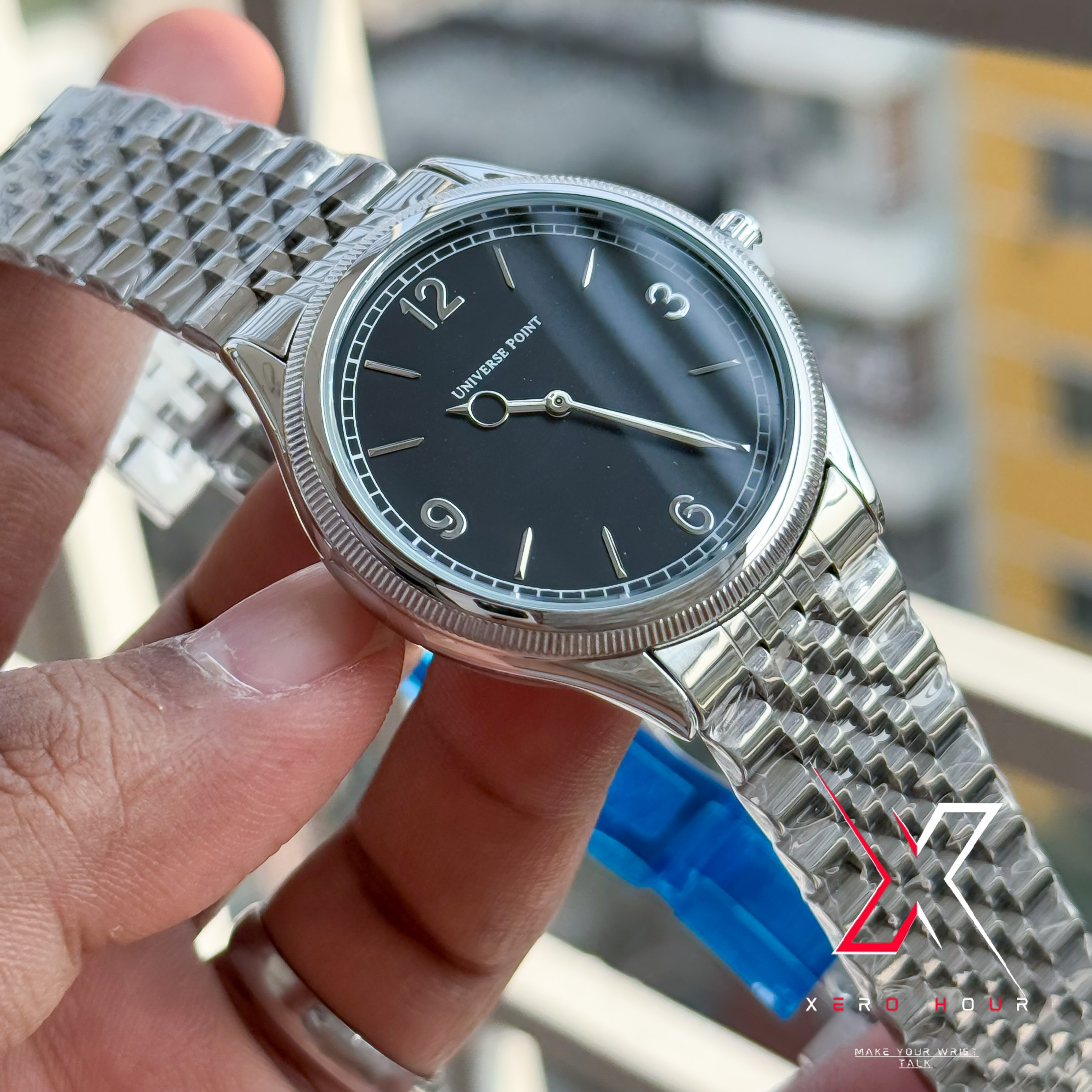 Universe Point | Authentic series | Rolex 1908 shape | Singel Tone Black  Dial_img_3