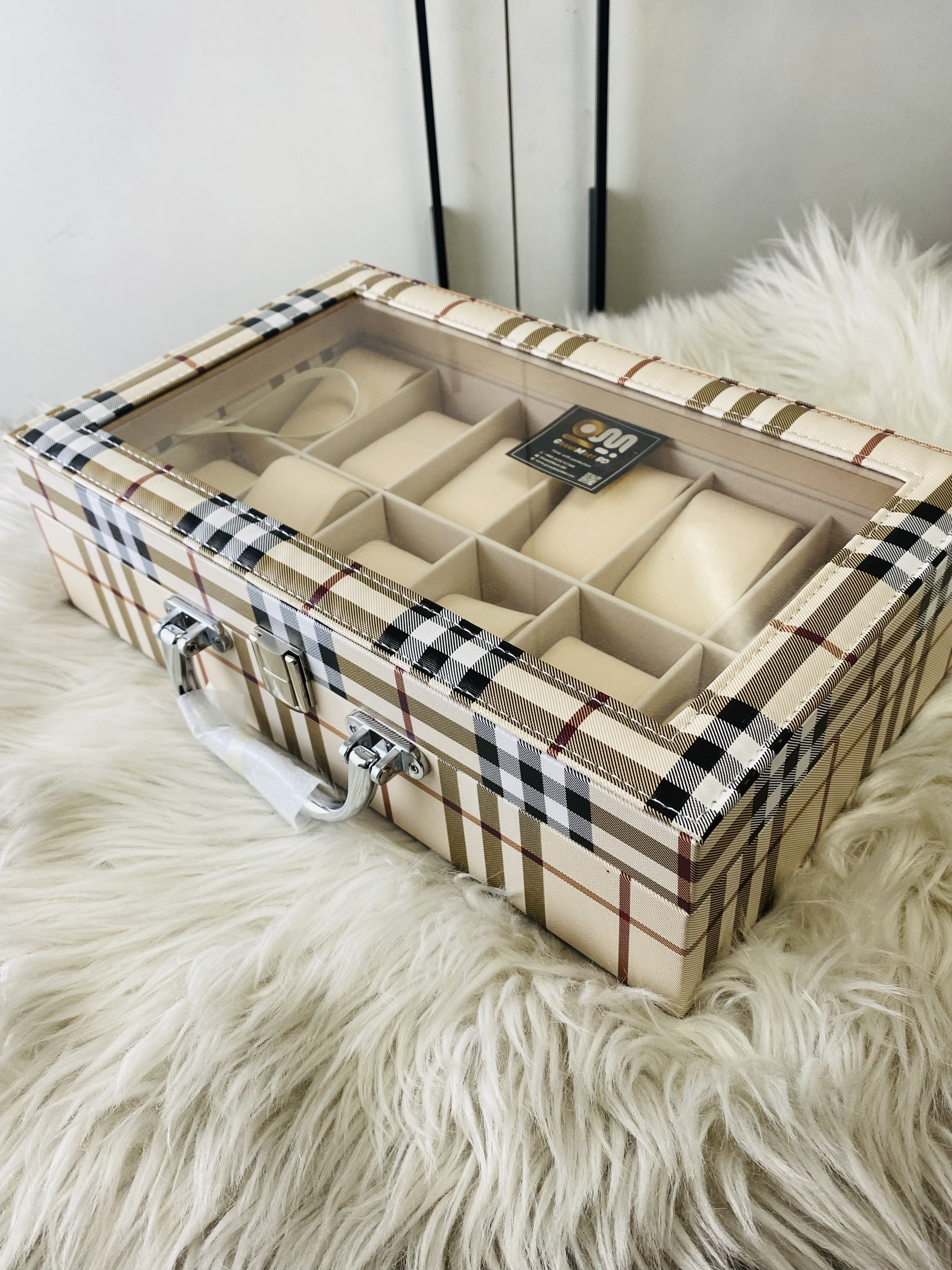 BURBERRY LUXURY 12 SLOT WATCH BOX