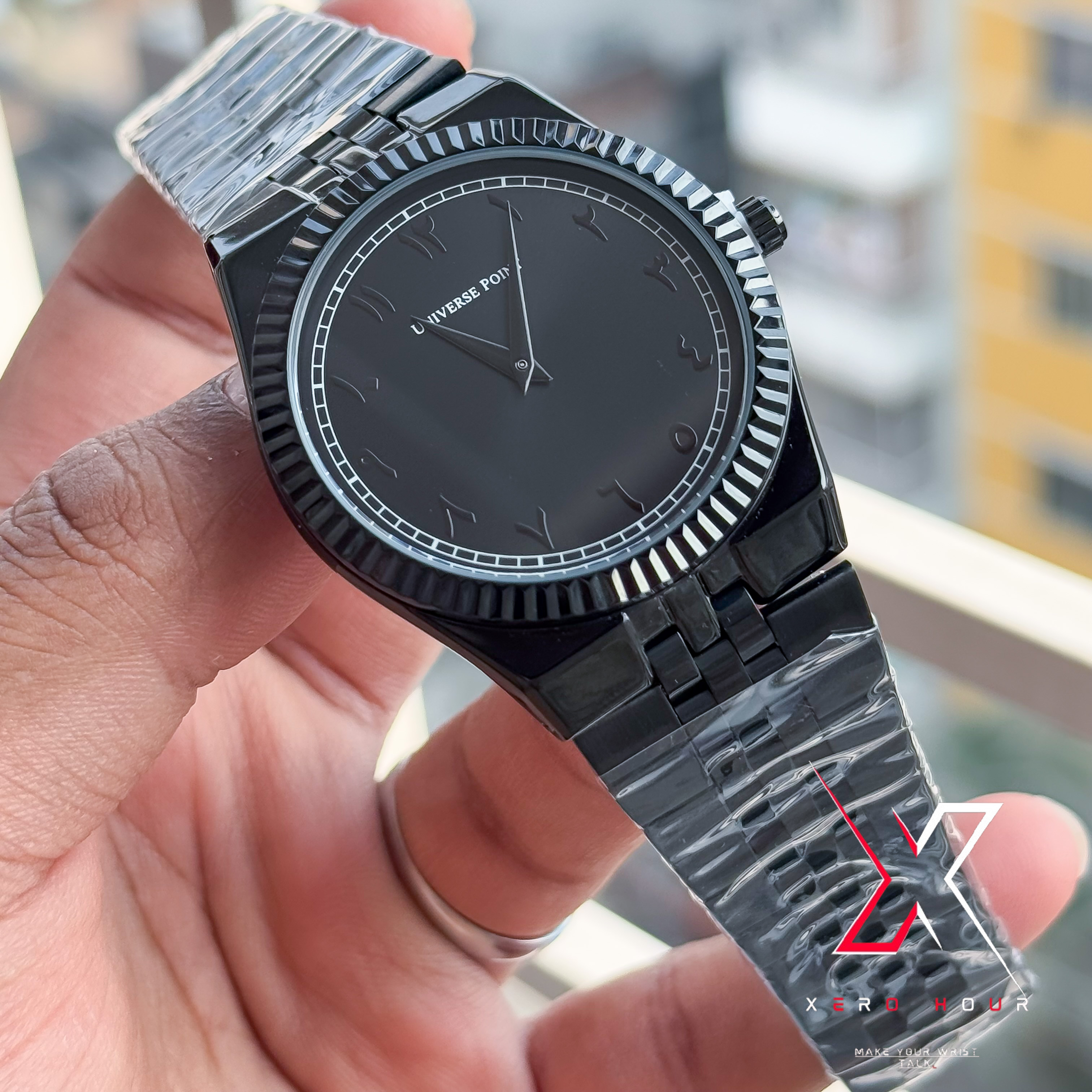 Universe Point | Authentic | Land Dweller Shape Arabic  | Full Black  Dial_img_2
