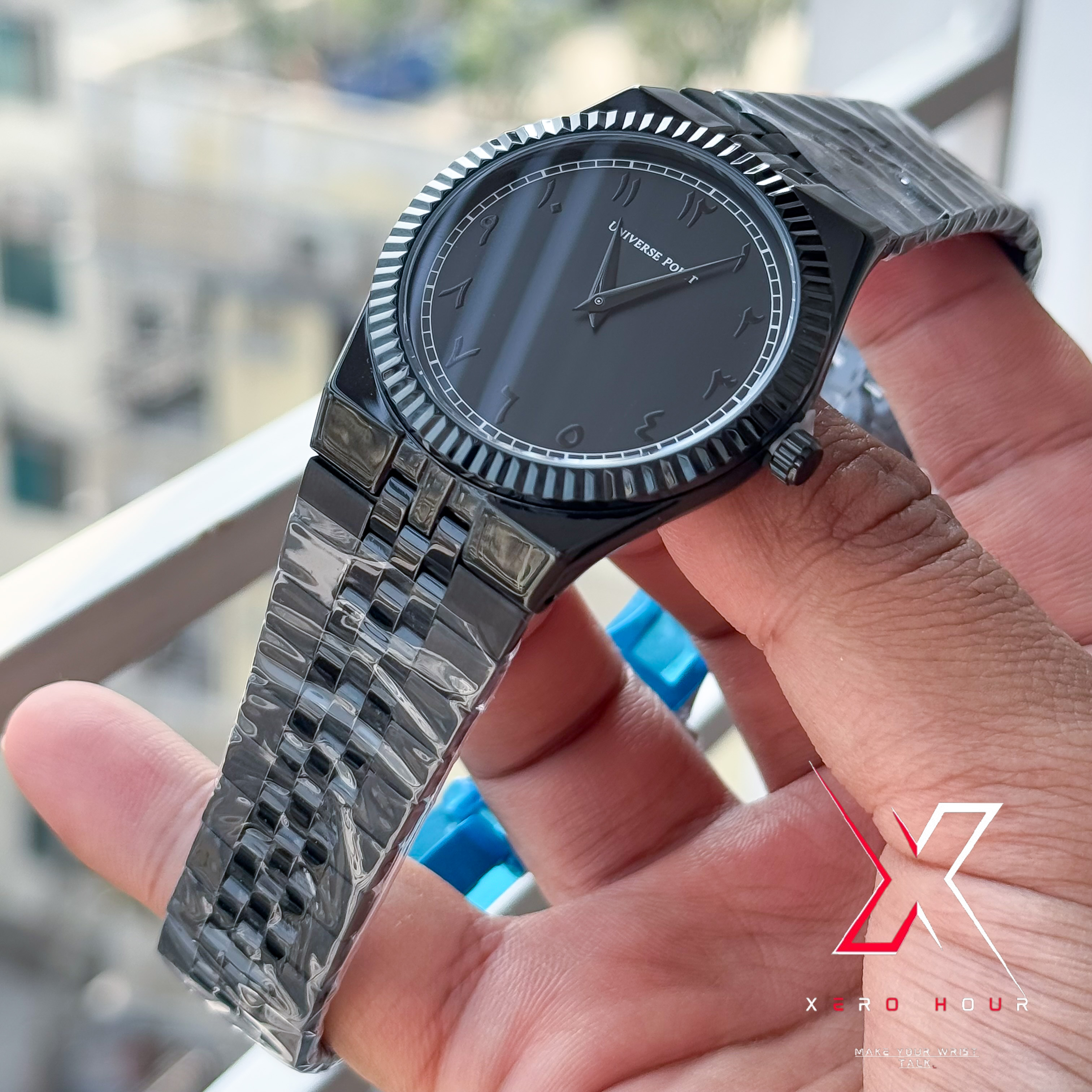 Universe Point | Authentic | Land Dweller Shape Arabic  | Full Black  Dial_img_5
