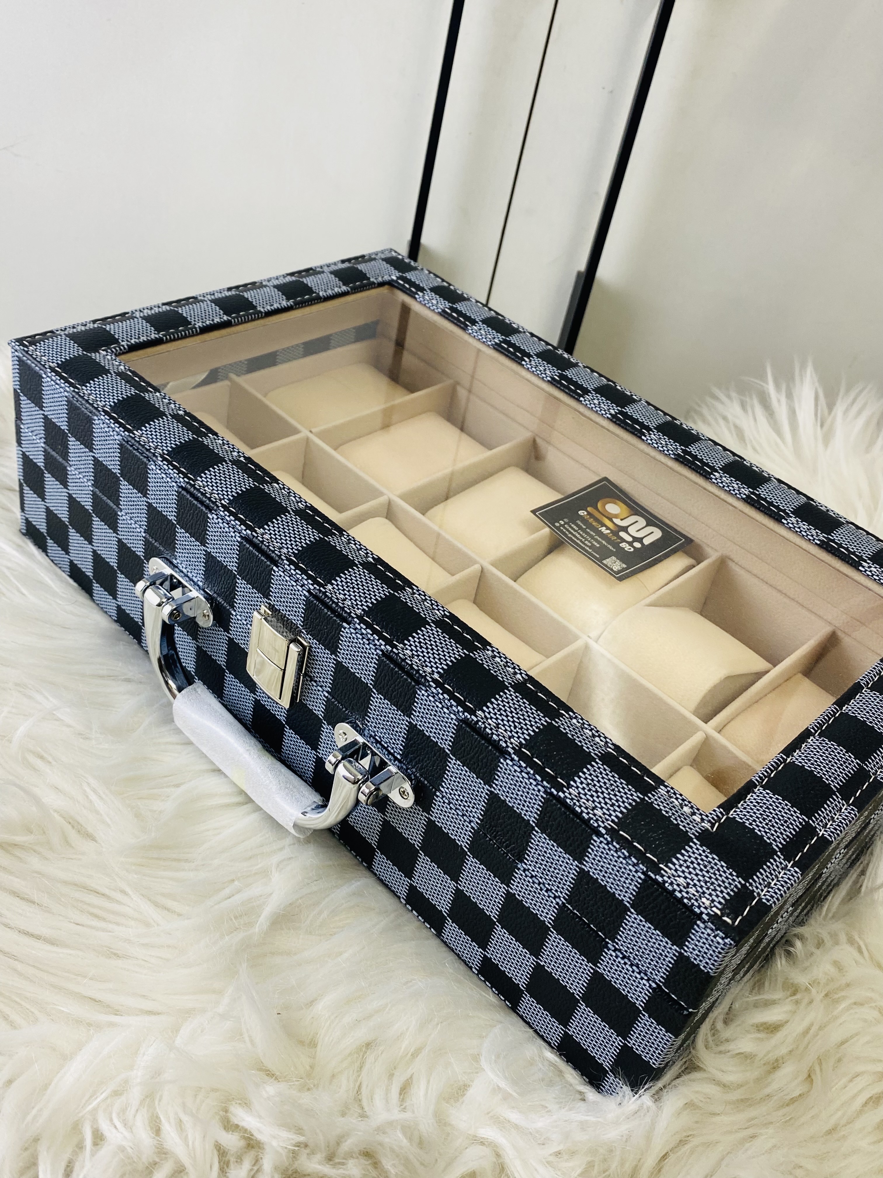 LUXURY BLUE CHEESE DESIGN || 12 SLOT WATCH BOX_img_2