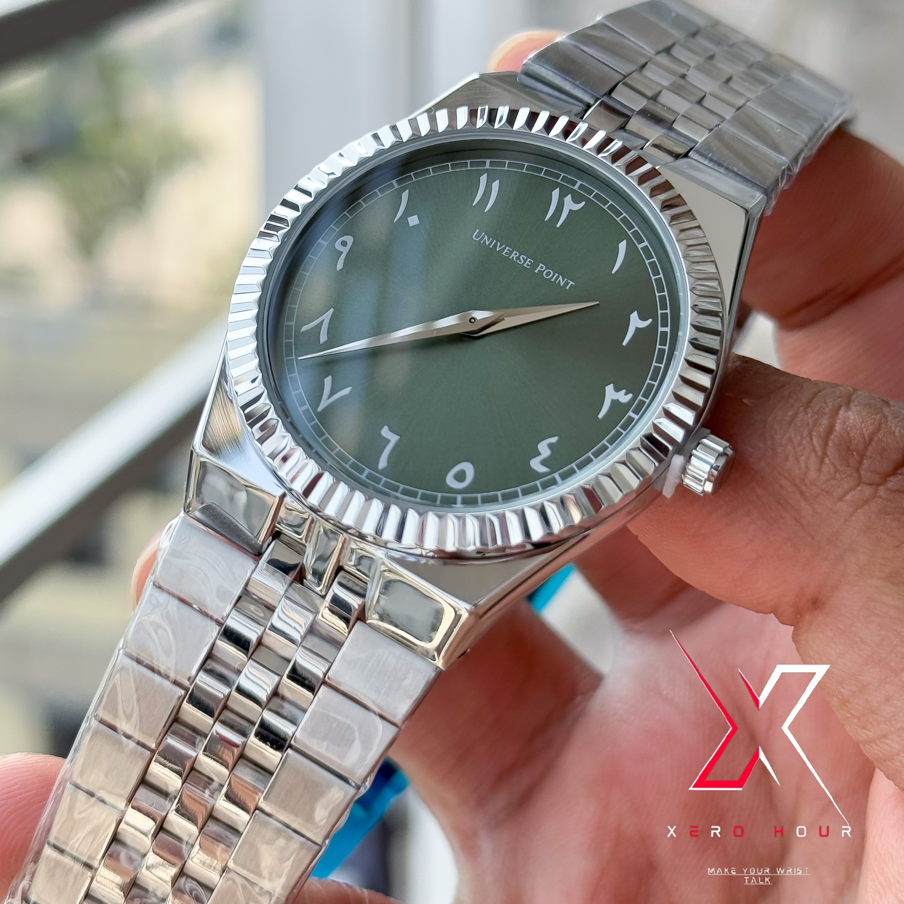Universe Point | Authentic | Land Dweller Arabic | Green Dial_img_3