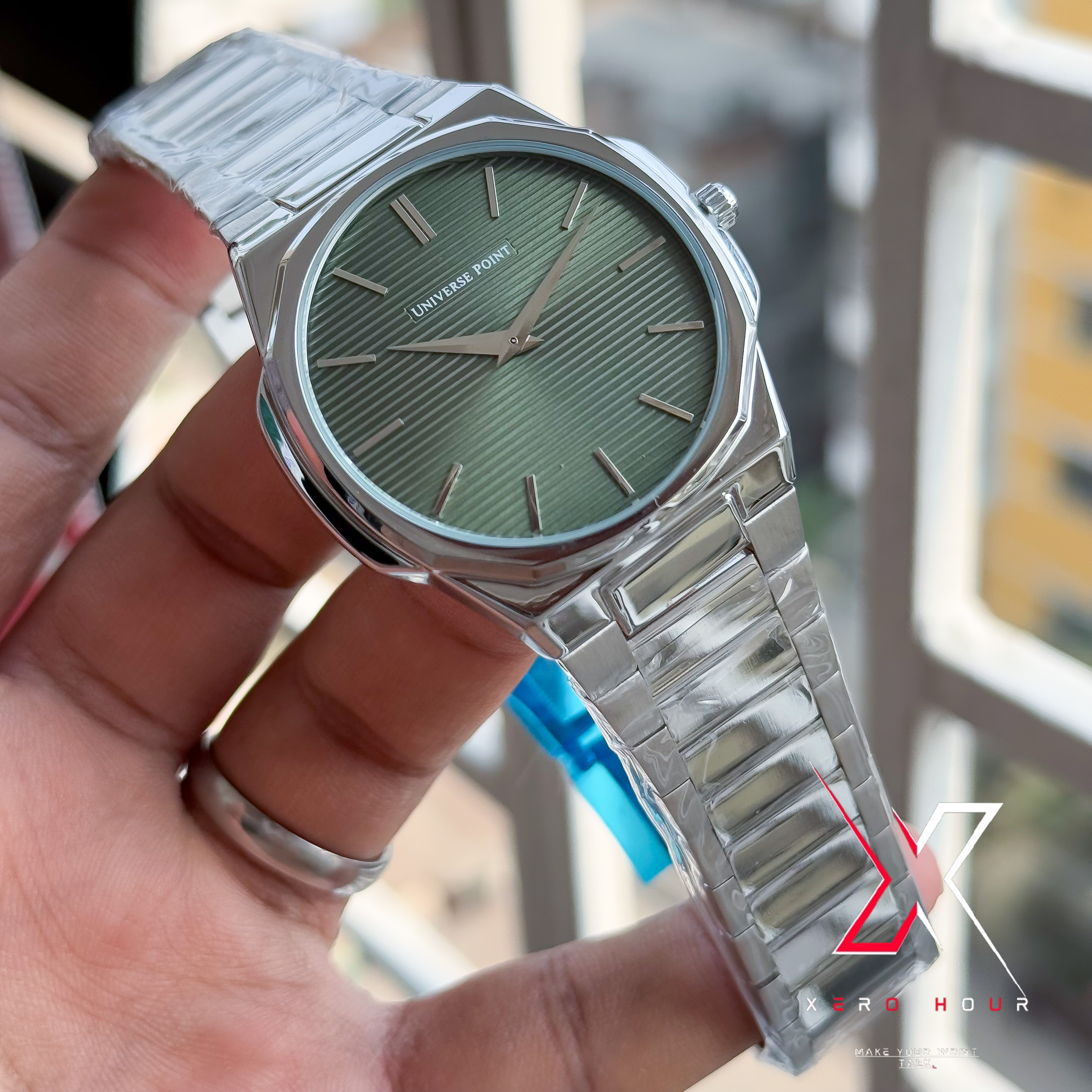 Universe Point | Authentic | Super Slim | Hexa Line Shape | Green Dial