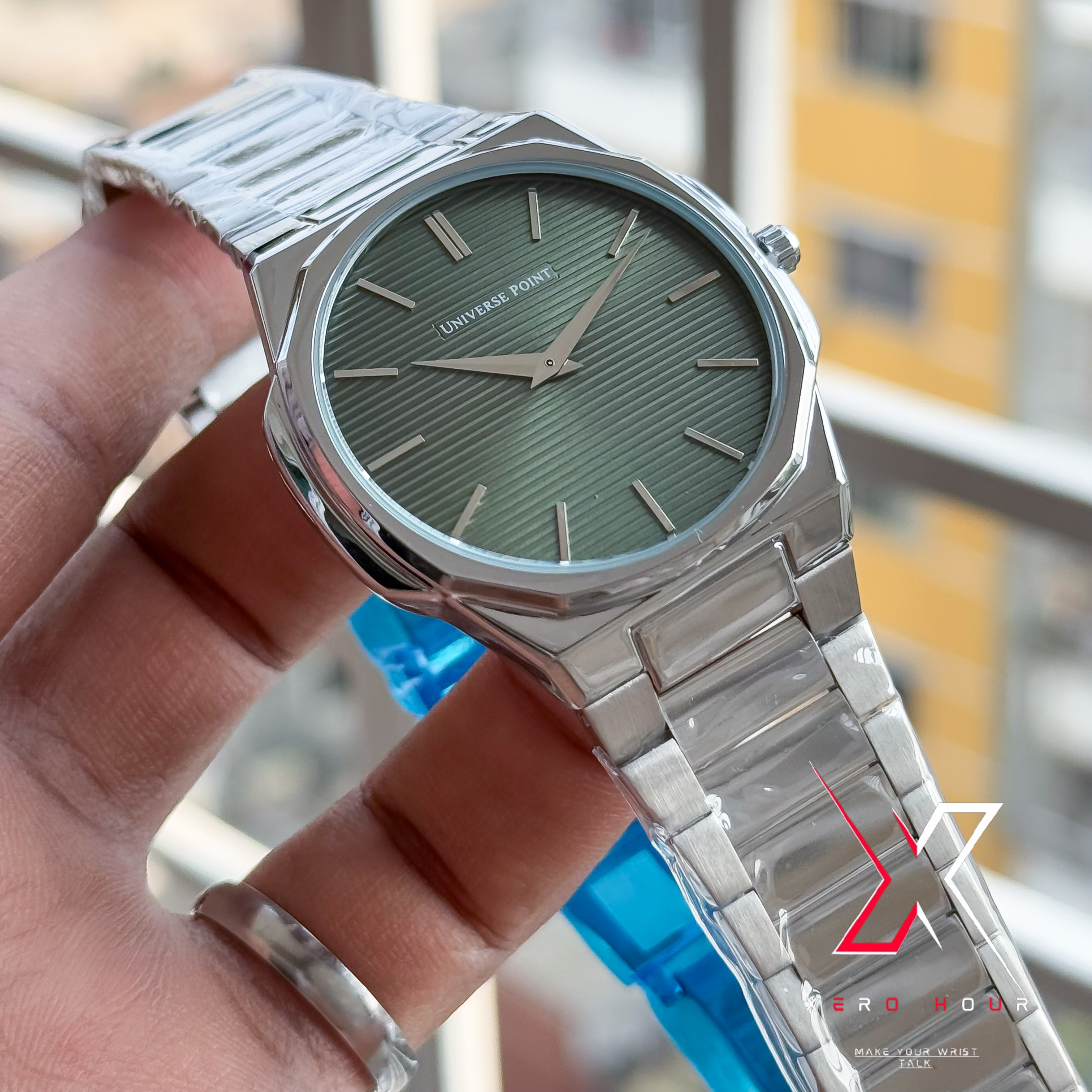 Universe Point | Authentic | Super Slim | Hexa Line Shape | Green Dial_img_4