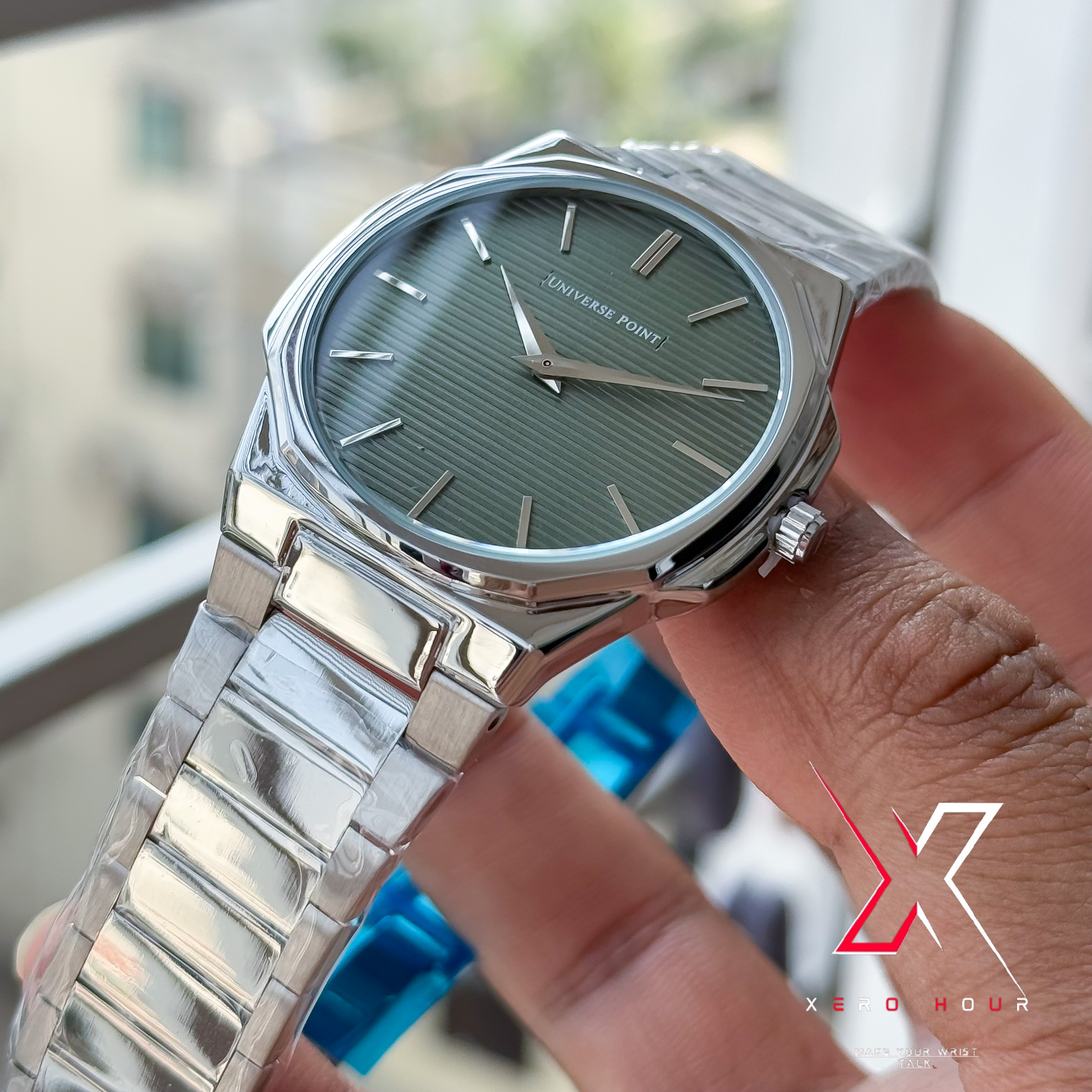 Universe Point | Authentic | Super Slim | Hexa Line Shape | Green Dial_img_7