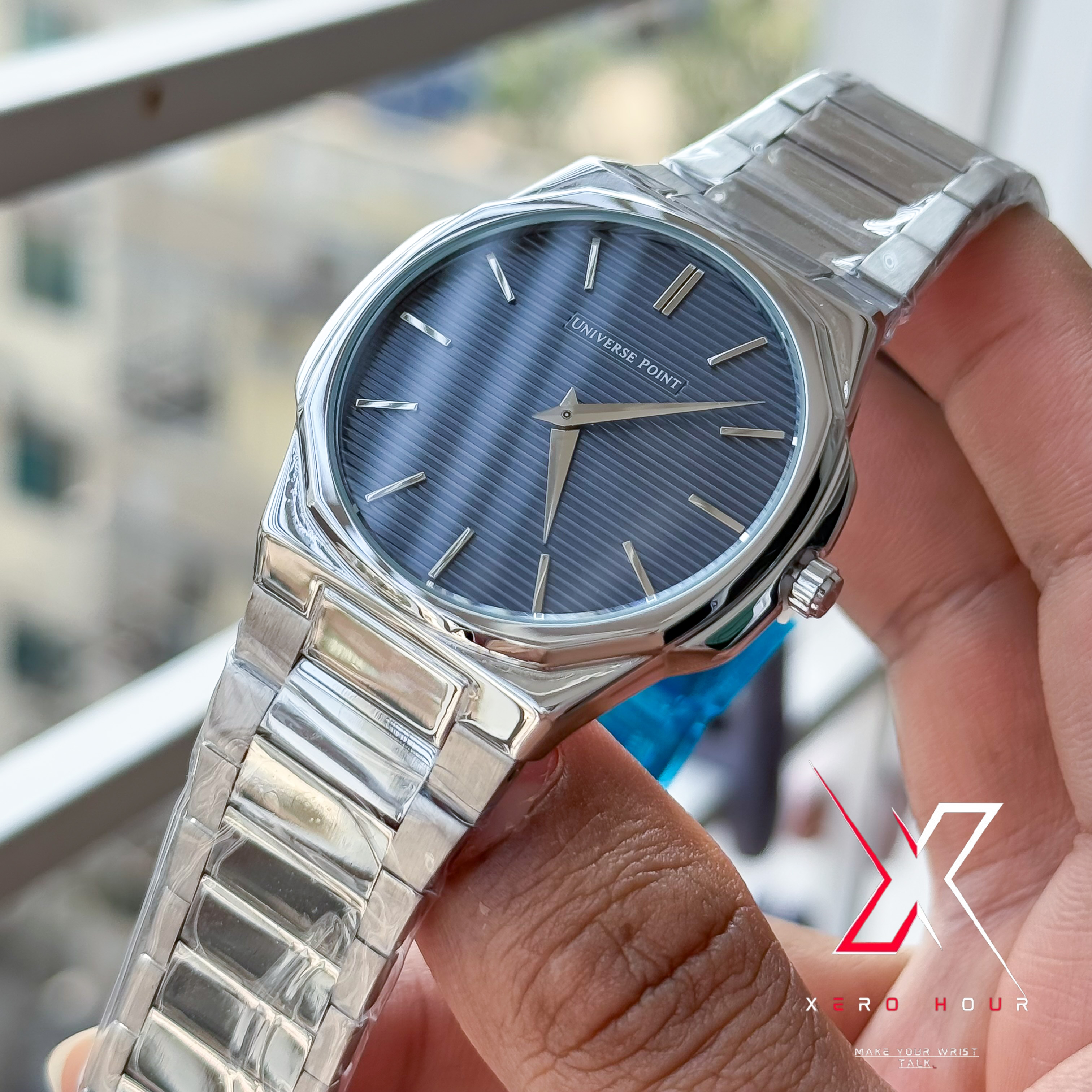 Universe Point | Authentic | Super Slim | Hexa Line Shape | Blue Dial_img_3
