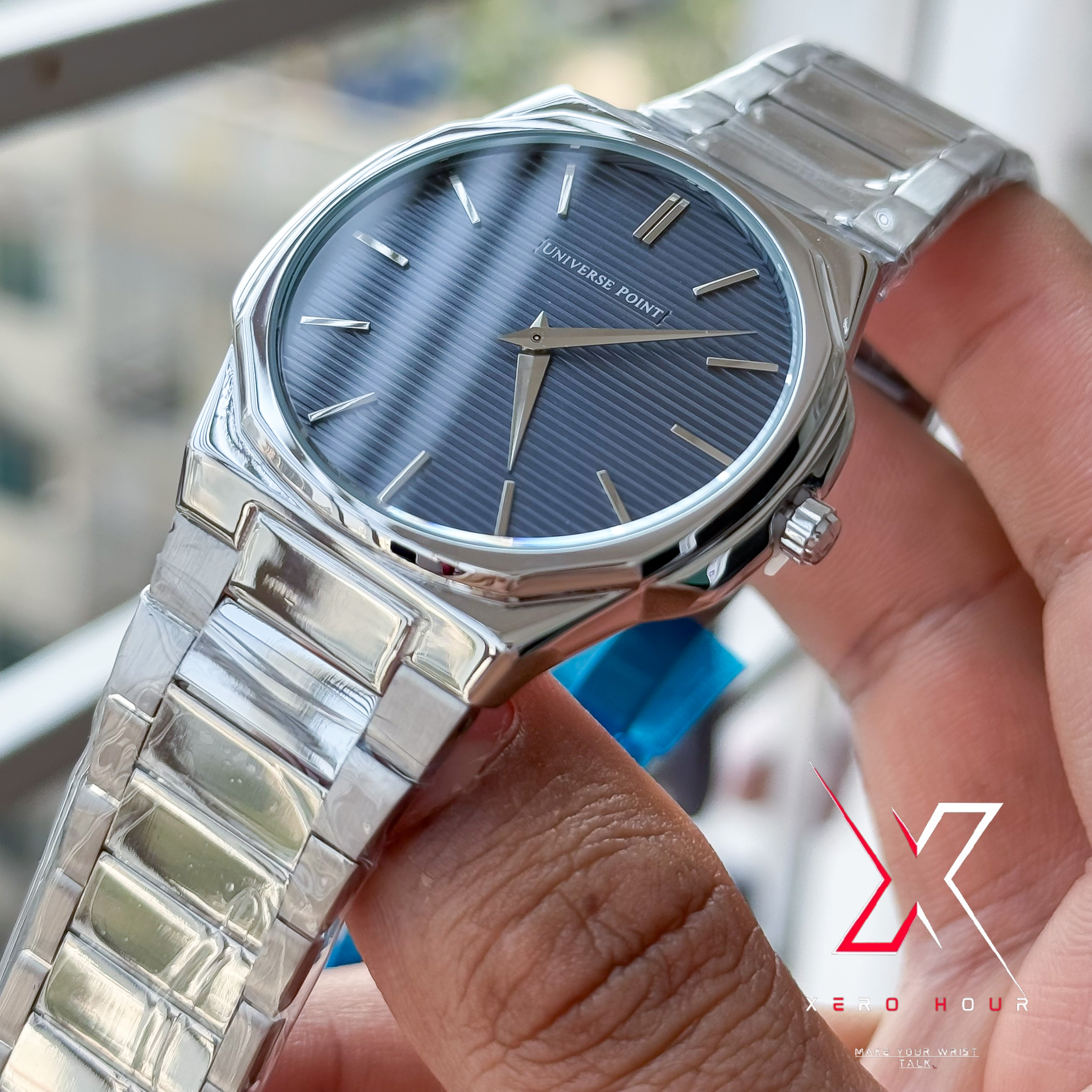 Universe Point | Authentic | Super Slim | Hexa Line Shape | Blue Dial_img_4