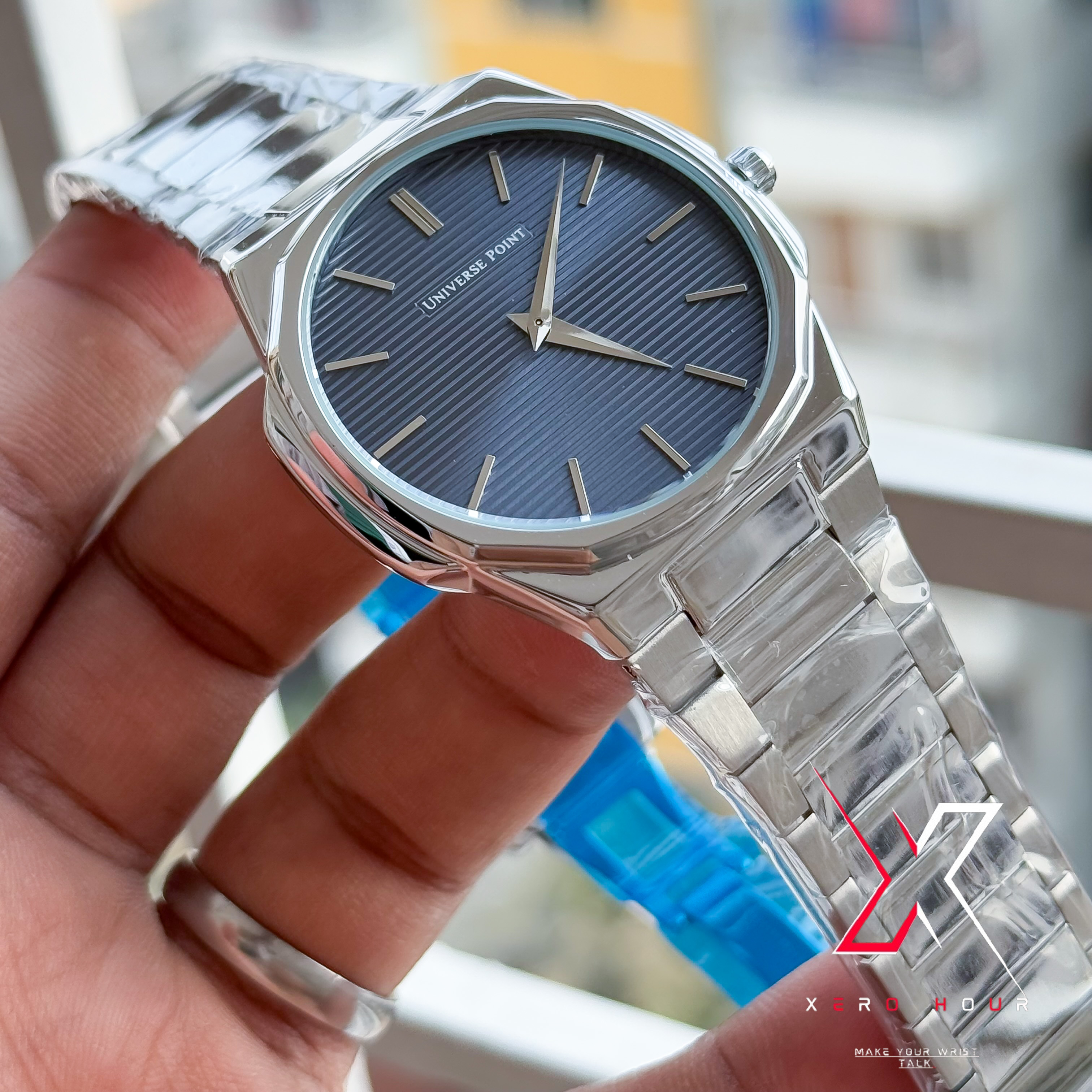 Universe Point | Authentic | Super Slim | Hexa Line Shape | Blue Dial