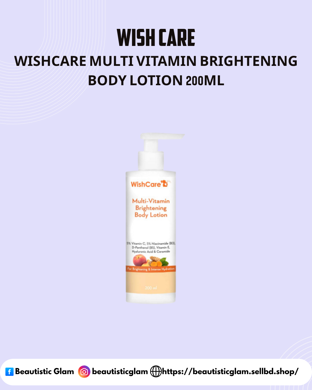 Wishcare Multi Vitamin Brightening Body Lotion 200ML