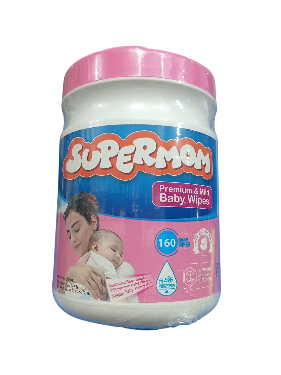 Supermom Baby Wipes (ভেজা টিস্যু) - 160ps Pack