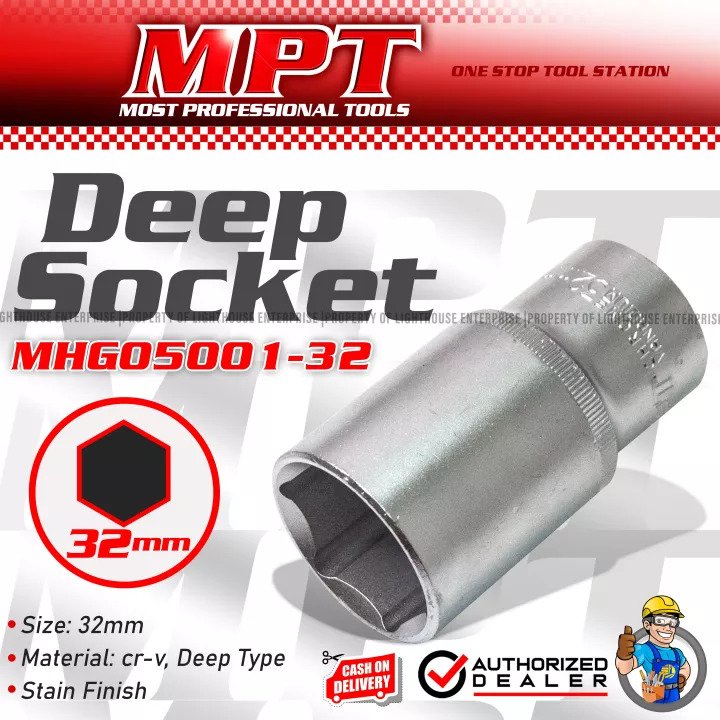 MPT 1/2" Socket ( 24mm | 27mm | 30mm | 32mm ), Cr-V; Model : MHG04001_img_3