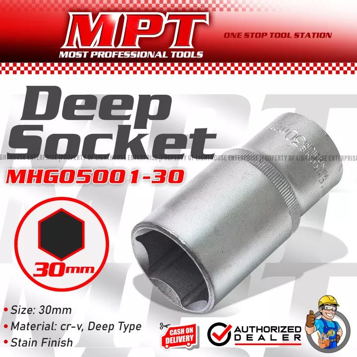 MPT 1/2" Socket ( 24mm | 27mm | 30mm | 32mm ), Cr-V; Model : MHG04001_img_2