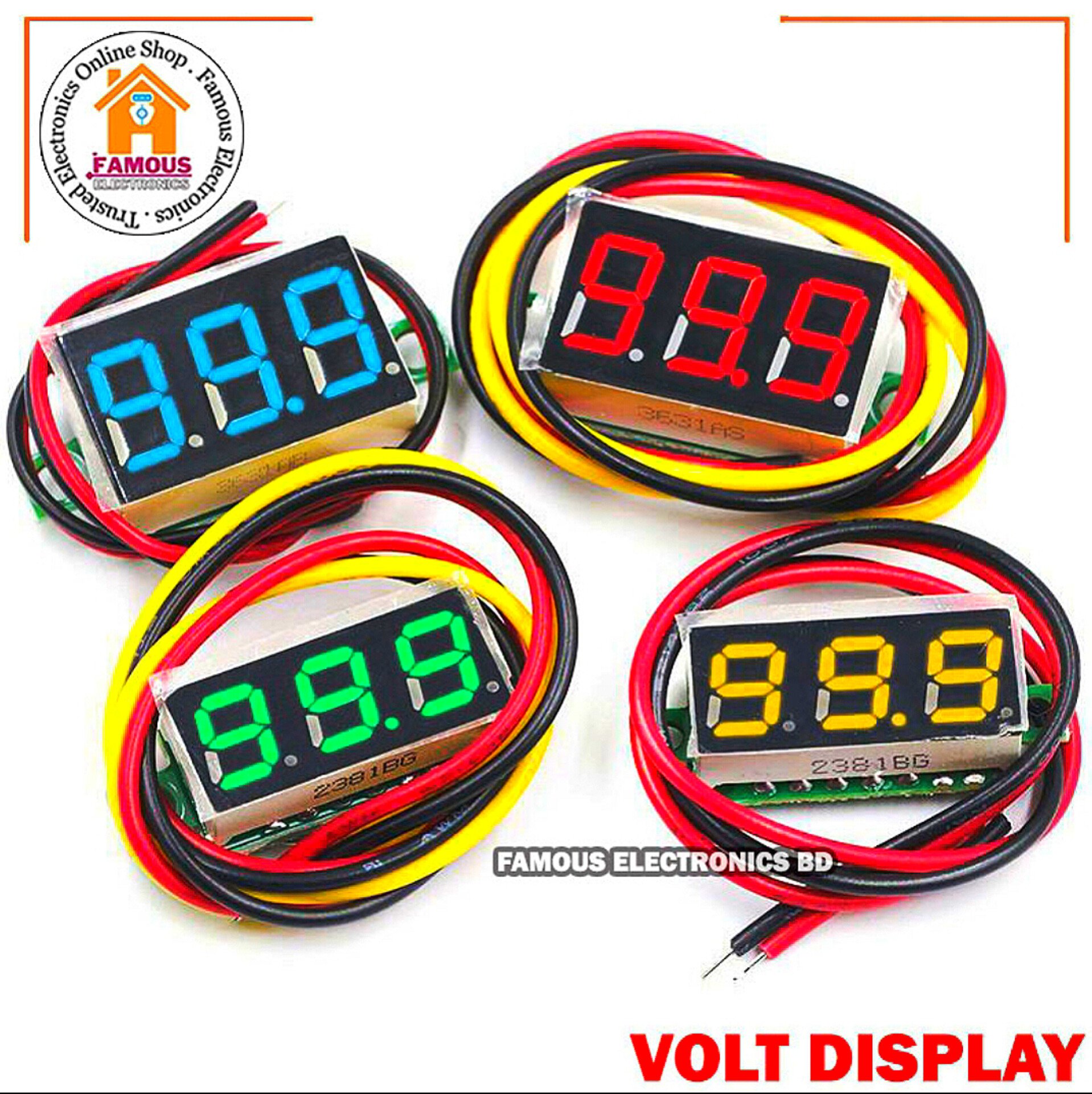 LED Display Mini 0.28 inch DC 0 -100V Digital Voltmeter 100V Volt Panel Indicator Monitor Voltage Meter-1PCS - Compact Digital Voltmeter -Green_img_5
