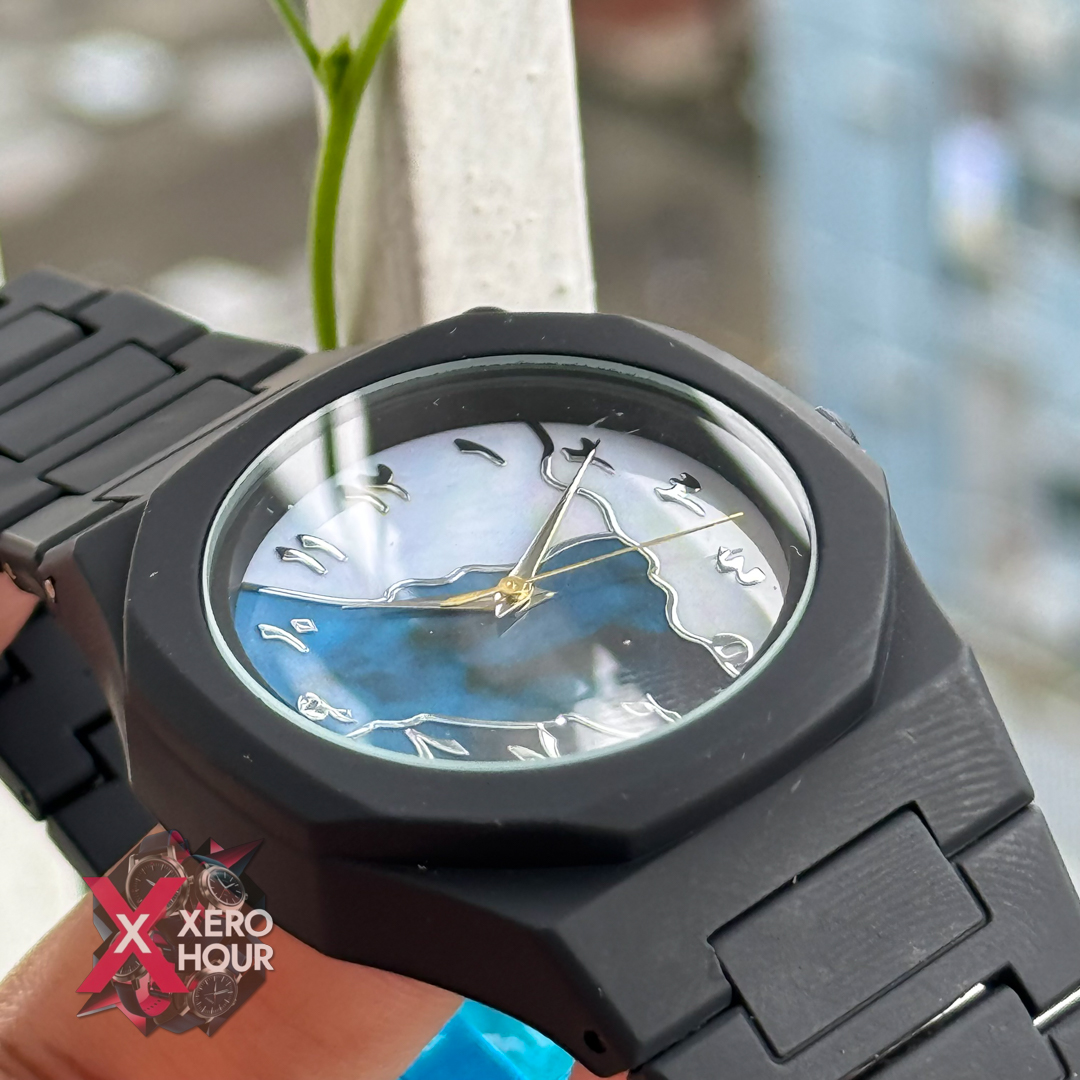 Arabic Aura Watch | Golden shade White Blue Dial_img_1