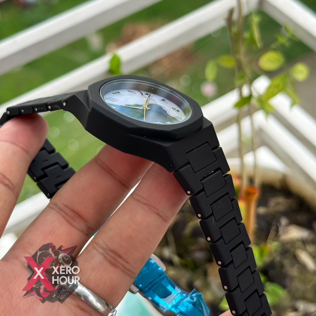 Arabic Aura Watch | Golden shade White Blue Dial_img_3