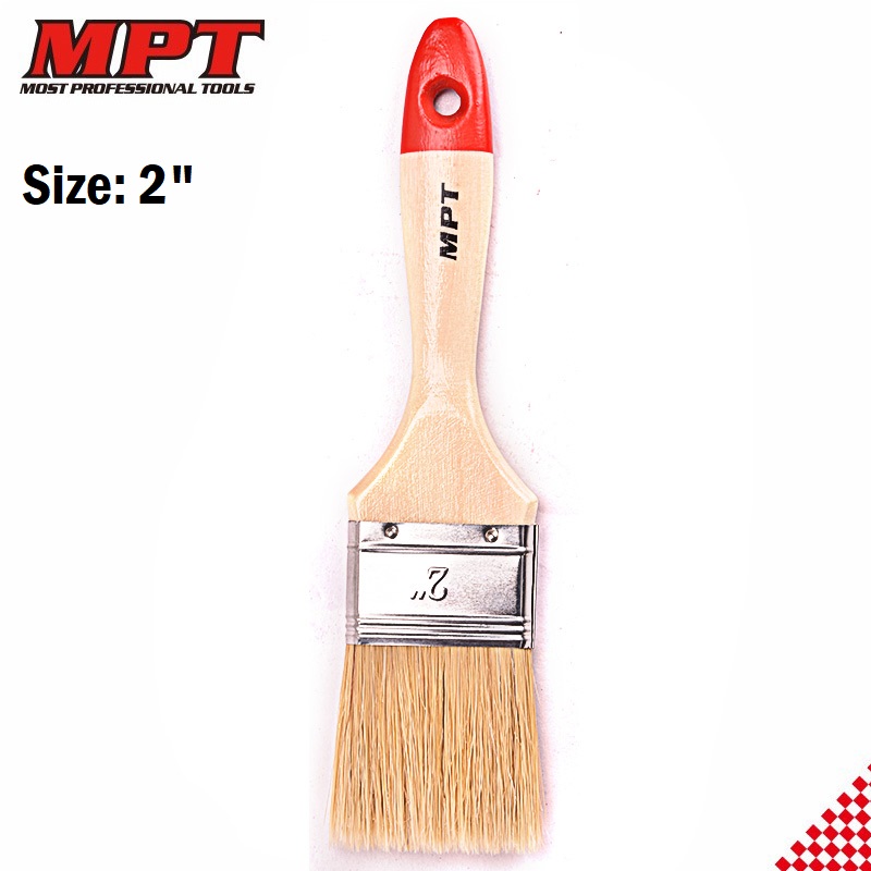 MPT Flat Paint Brush ( 1" | 1.5" | 2" | 2.5" | 3" | 4" ) Heavy Duty Wood Handle; MHI04001_img_3